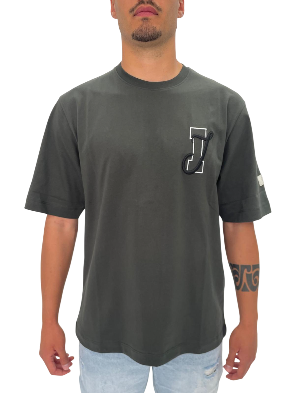 GREEN COTTON T-SHIRT