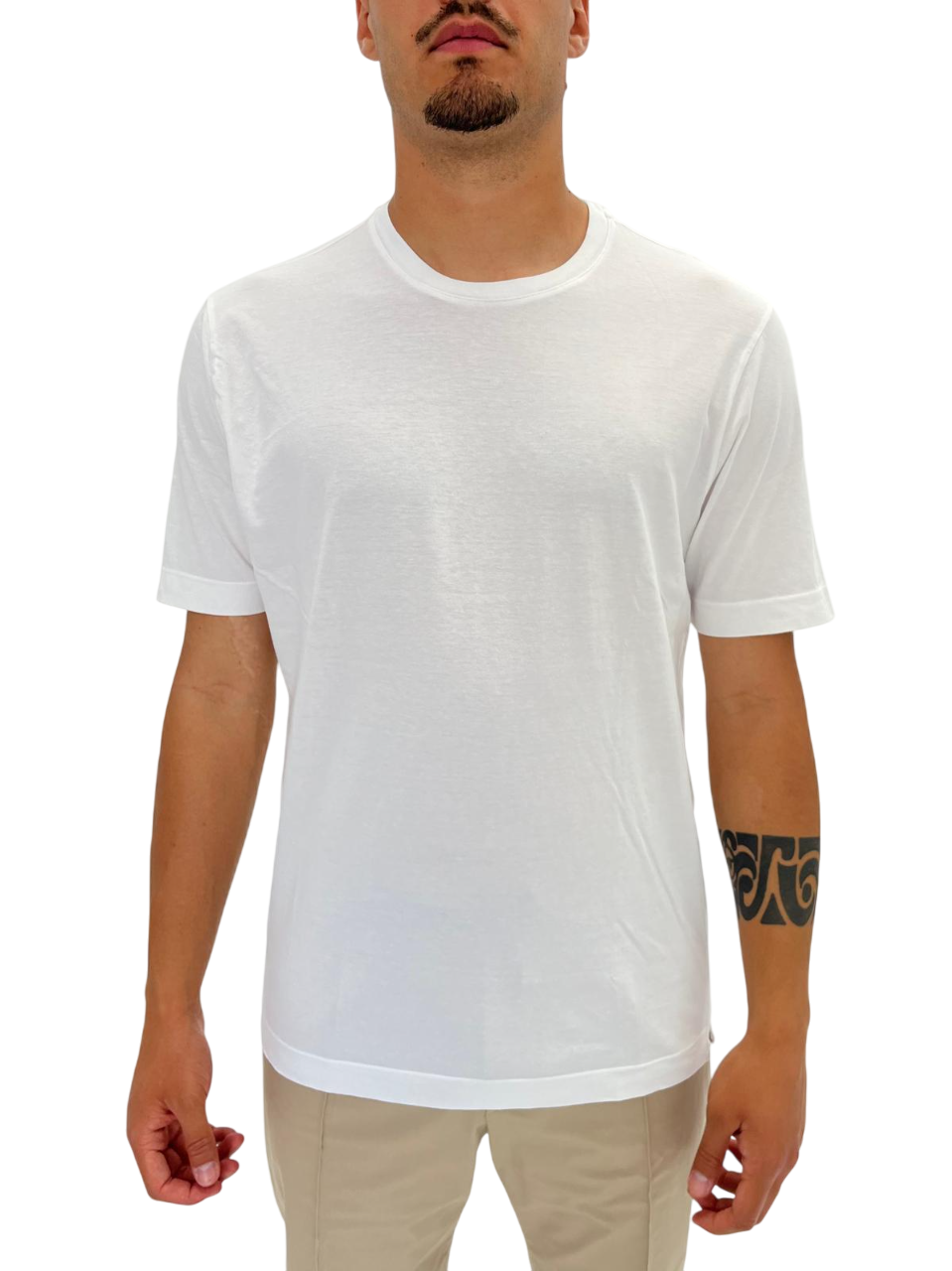 WHITE COTTON T-SHIRT
