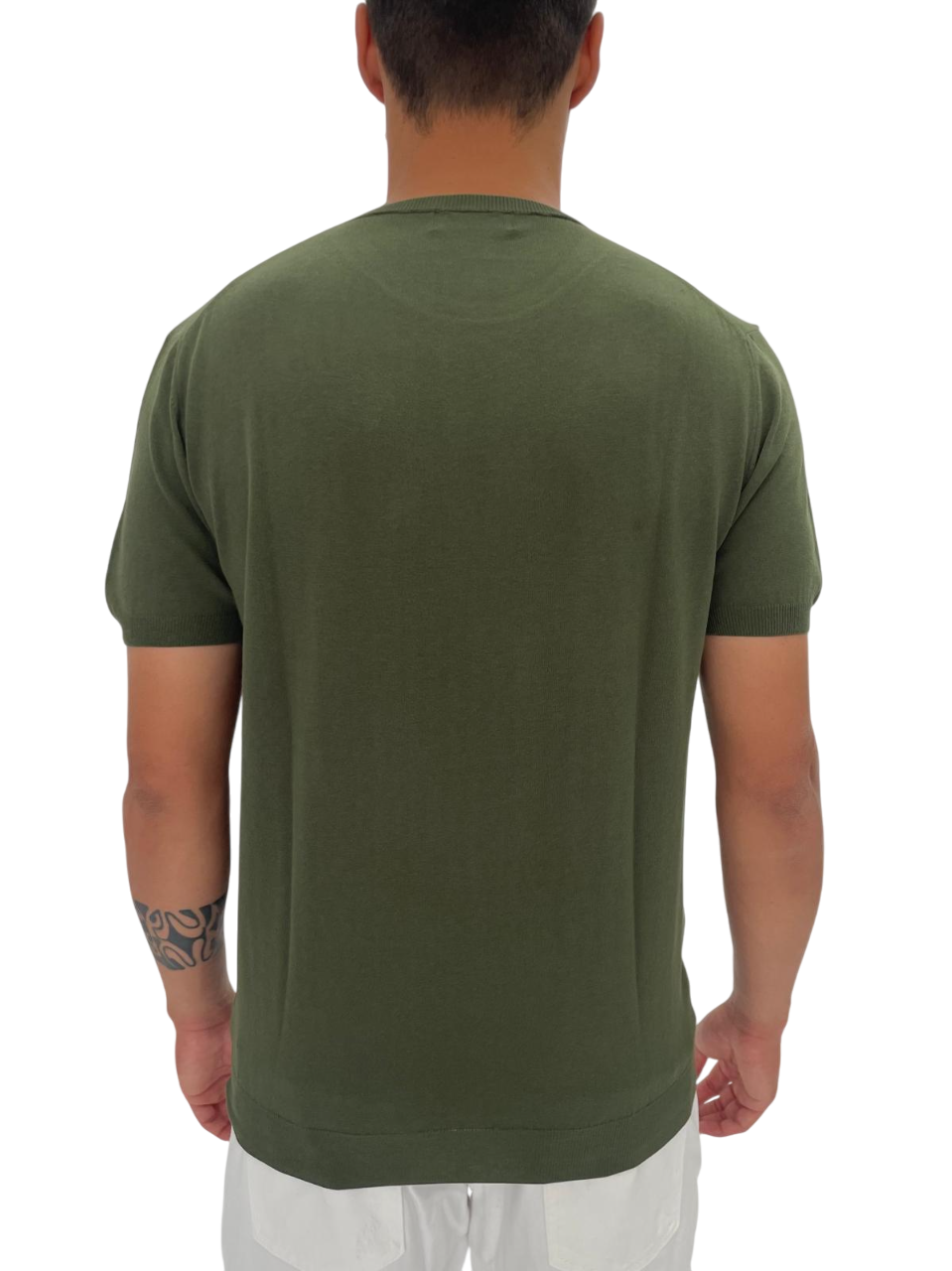 GREEN COTTON SWEATER