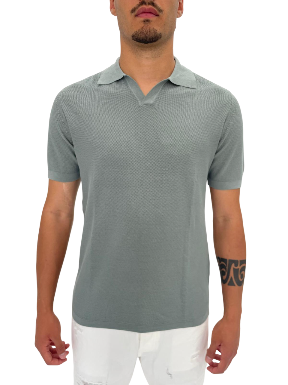 GREEN COTTON POLO