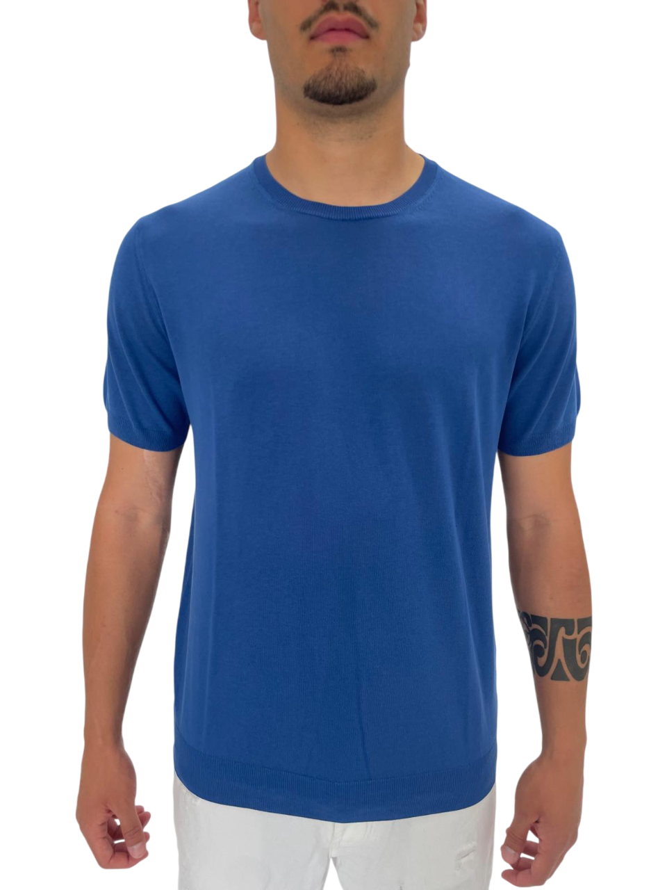 COBALT COTTON SWEATER