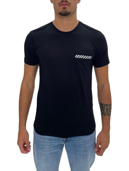 T-SHIRT NERA IN COTONE