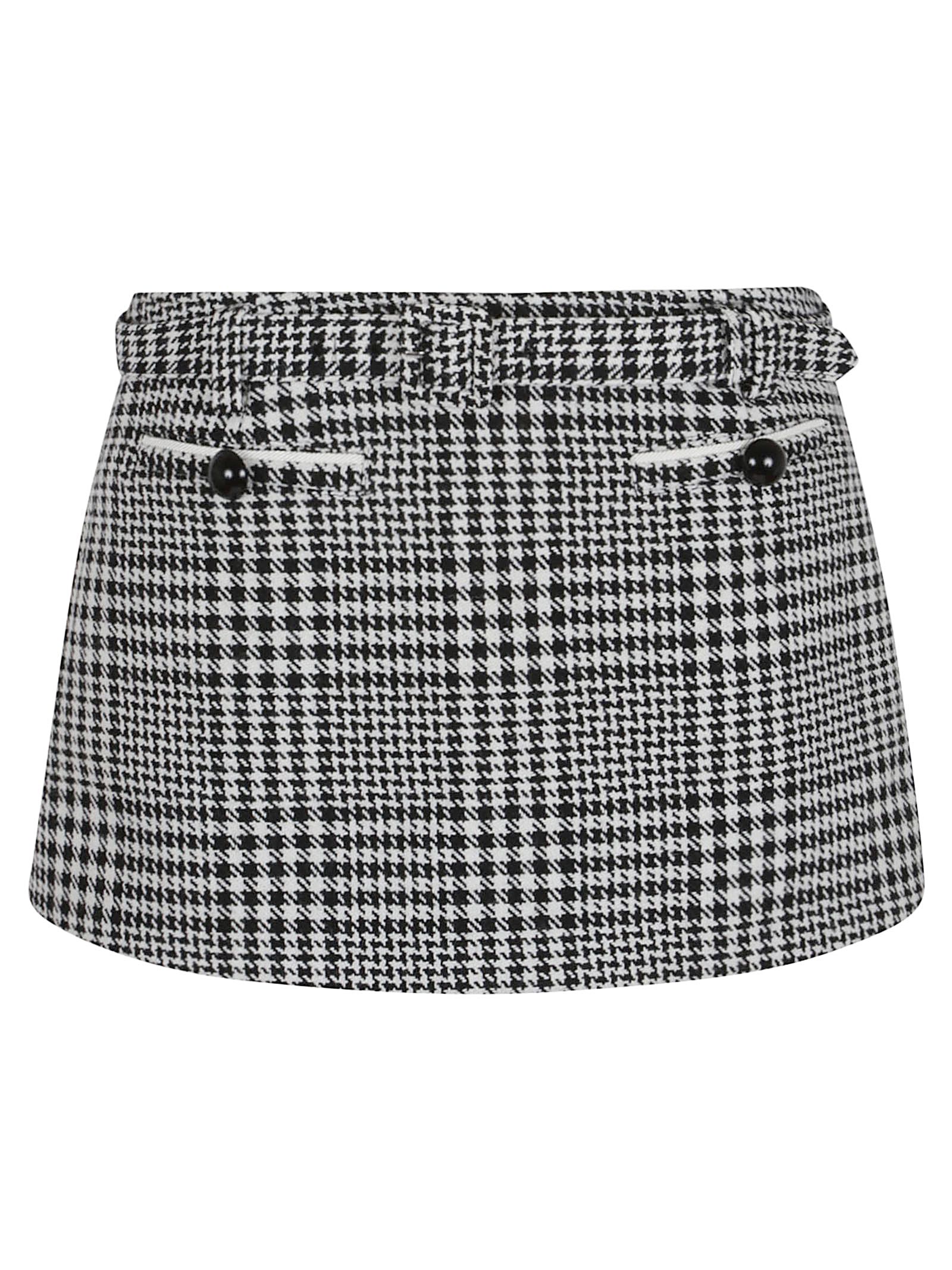 ミニスカート Self-Portrait Houndstooth Skirt-Pants Houndstooth Skort – self-portrait-EU