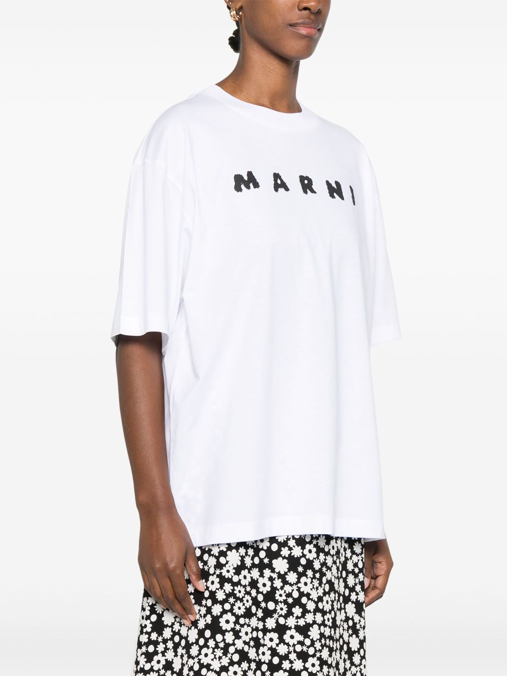 Tシャツ・カットソー MARNI SS25 T-SHIRT MARNI マルニ SS25 T-SHIRT / LILY WHT - NUBIAN