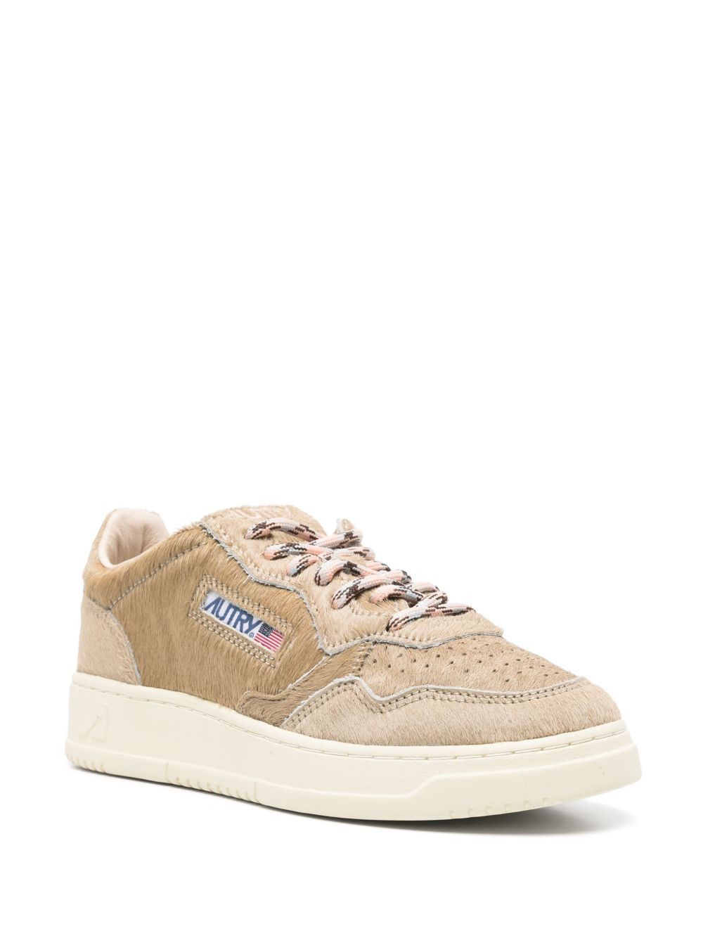 スニーカー AUTRY FW25 MEDALIST LOW WOM PONY/LACES BEIGE (AULW PE01) Autry - Medalist Low Wom Sneakers - Green & Beige