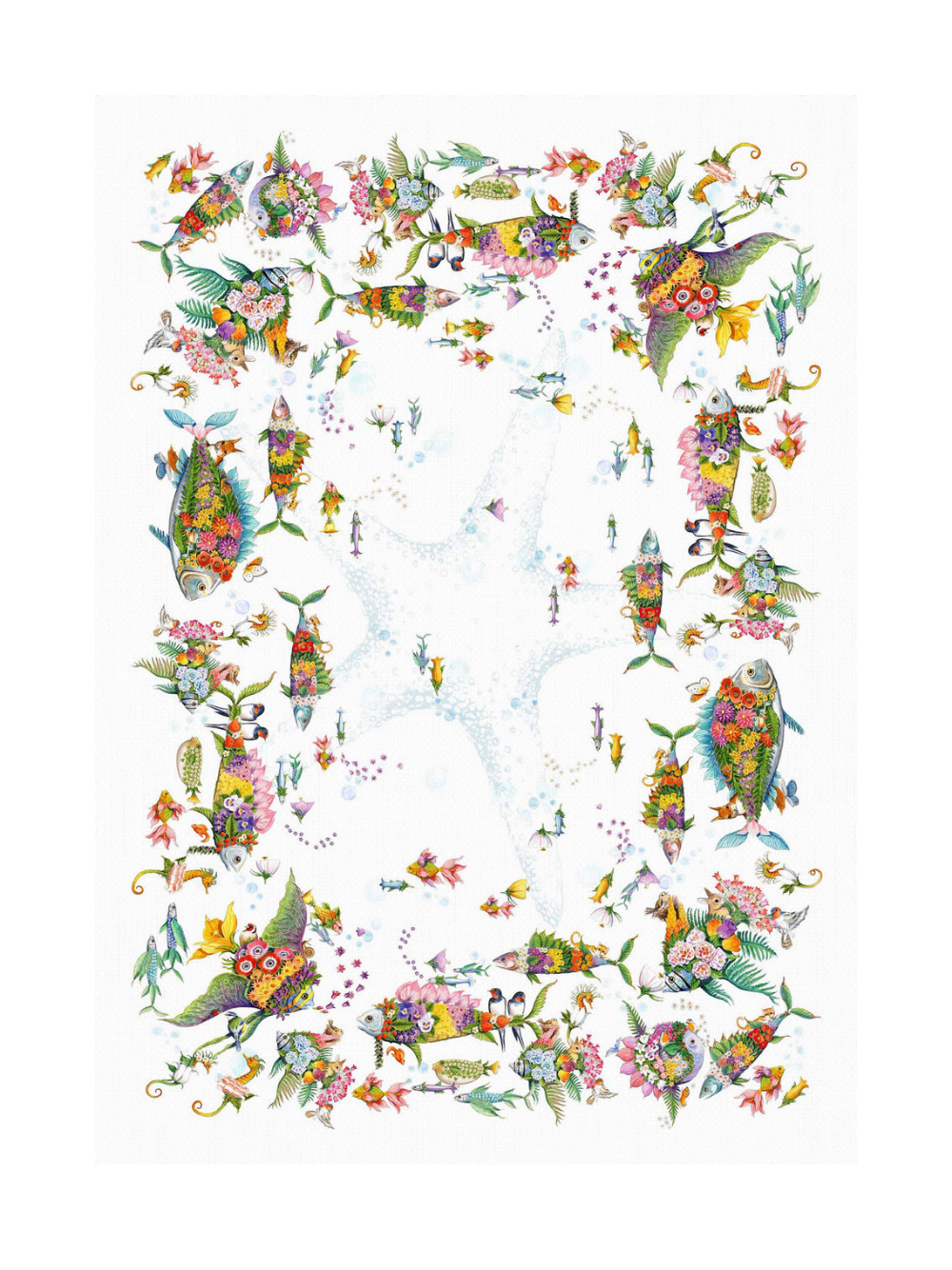 Tovaglia Tessitura Toscana pesciflora 160x230