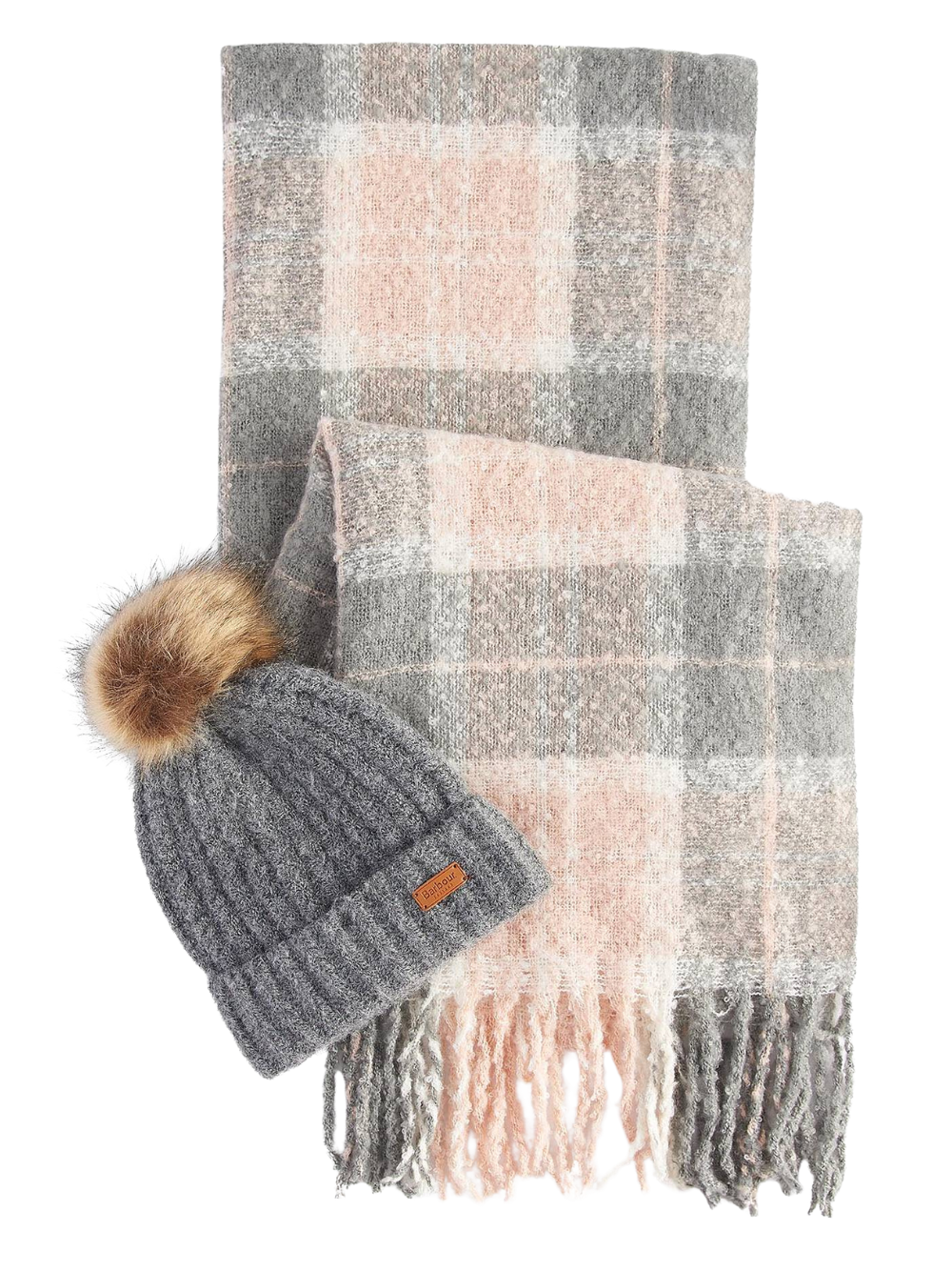 Set Barbour berretto e sciarpa tartan Saltburn