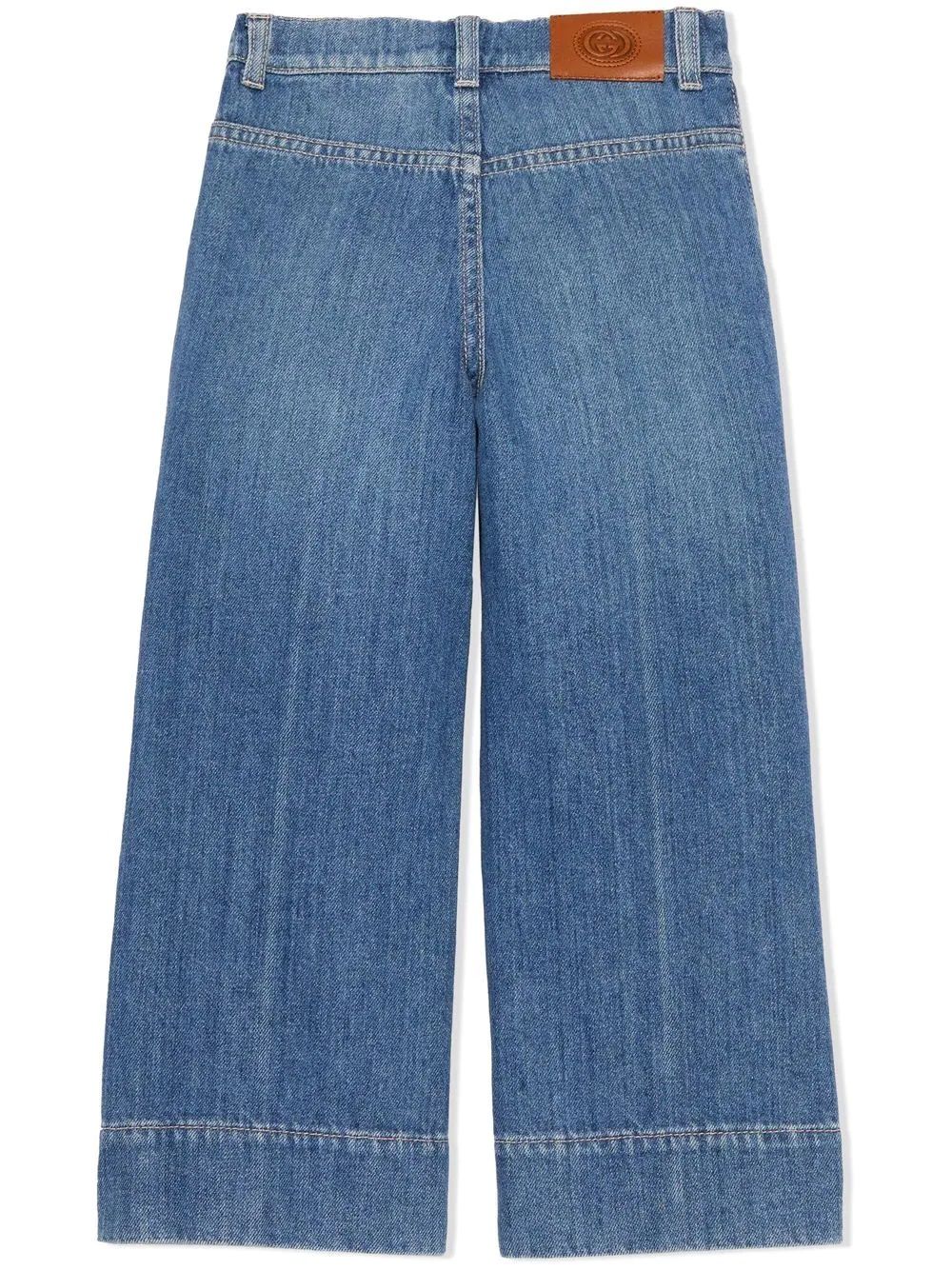 Gucci Kids Denim Pants Upgrade your little one's wardrobe with Gucci denim pants - perfect for any stylish boy. Made with 100% cotton for comfort. From the CO season.