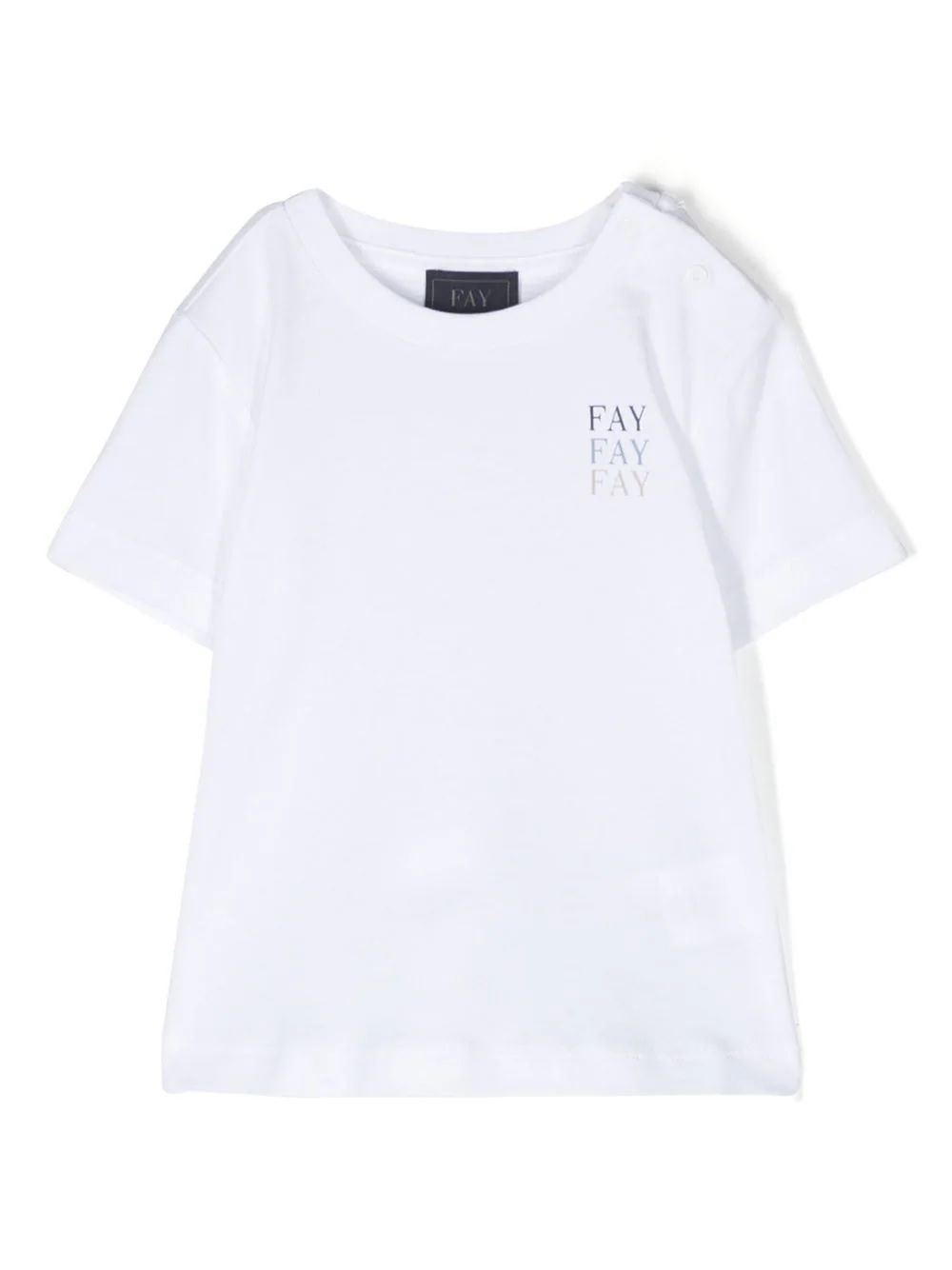 Fay Kids T-Shirt Upgrade your little boy's wardrobe with Fay Kids T-Shirt - 100% cotton, logo print, short sleeves. Perfect for any occasion. From the trusted brand Fay Kids. Shop now!