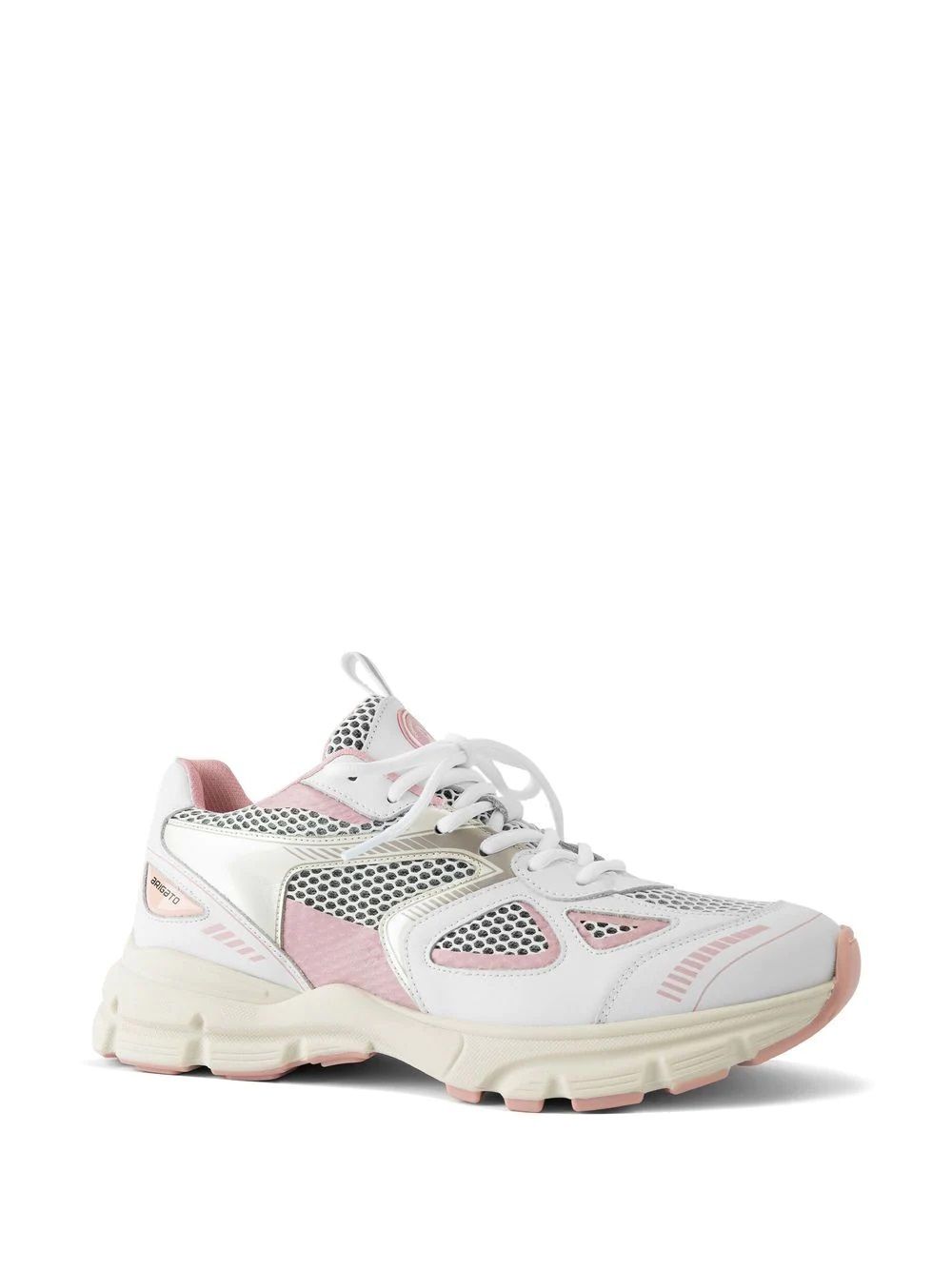 Women's AXEL ARIGATO Marathon Runner Sneakers Women's AXEL ARIGATO Marathon Runner Sneakers: stylish mesh & leather sneaker w/ chunky rubber sole. Cream white & pink.