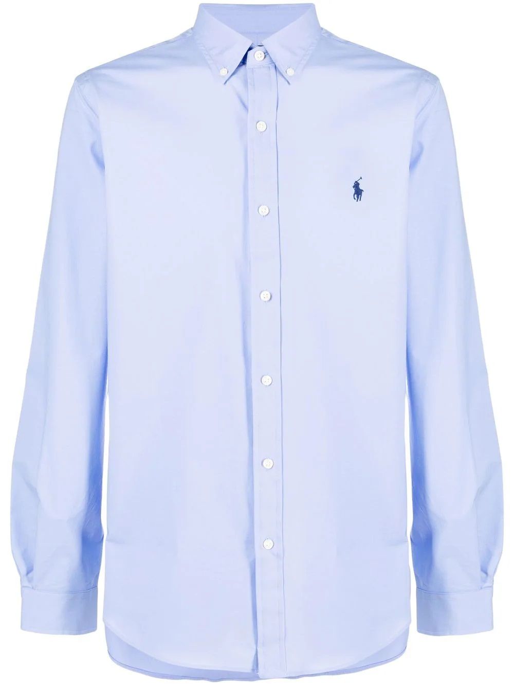 Ralph Lauren Shirt for man Upgrade your wardrobe with this classic blue cotton shirt from Ralph Lauren. Perfect for any occasion, this men's shirt features an embroidered logo, long sleeves, and a front button fastening. Made with 100% cotton, it's a must-have for any man's closet. From the CARRY OVER season, this shirt is composed of 91% cotton and 9% elastane for a comfortable fit. Shop now!
