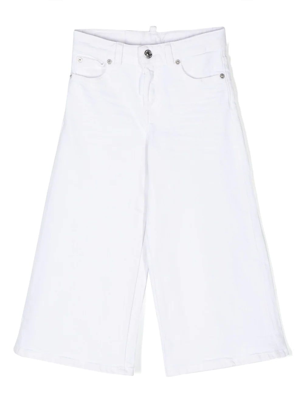 DSQUARED KIDS Wide Leg Jeans Stylish and comfortable white wide leg jeans for girls by DSQUARED KIDS. Made with 100% cotton for a perfect fit. Shop now!
