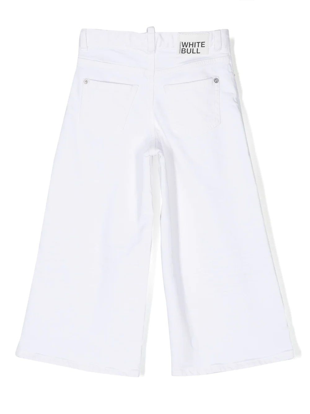 DSQUARED KIDS Wide Leg Jeans Stylish and comfortable white wide leg jeans for girls by DSQUARED KIDS. Made with 100% cotton for a perfect fit. Shop now!