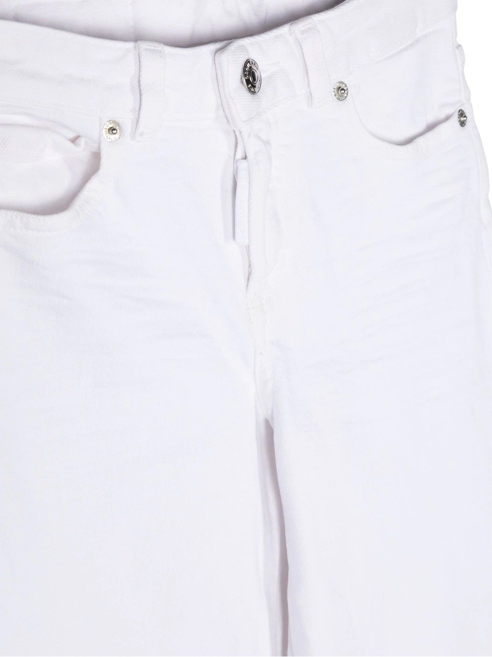 DSQUARED KIDS Wide Leg Jeans Stylish and comfortable white wide leg jeans for girls by DSQUARED KIDS. Made with 100% cotton for a perfect fit. Shop now!