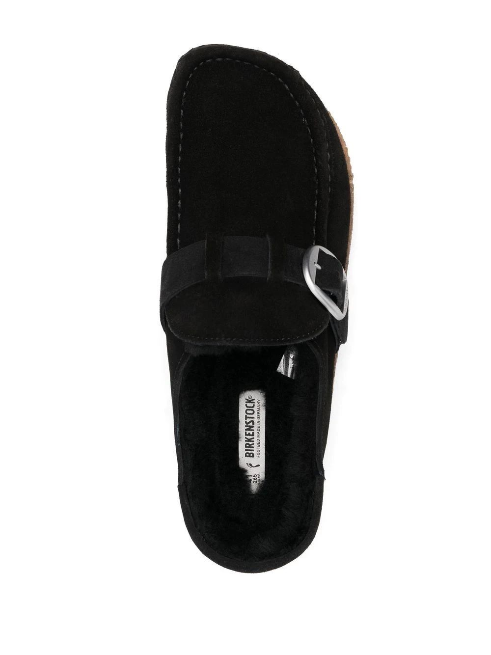 Women's Birkenstock Buckley Shearling Slides Stay warm and comfy with Birkenstock Buckley Shearling Slides for Women.