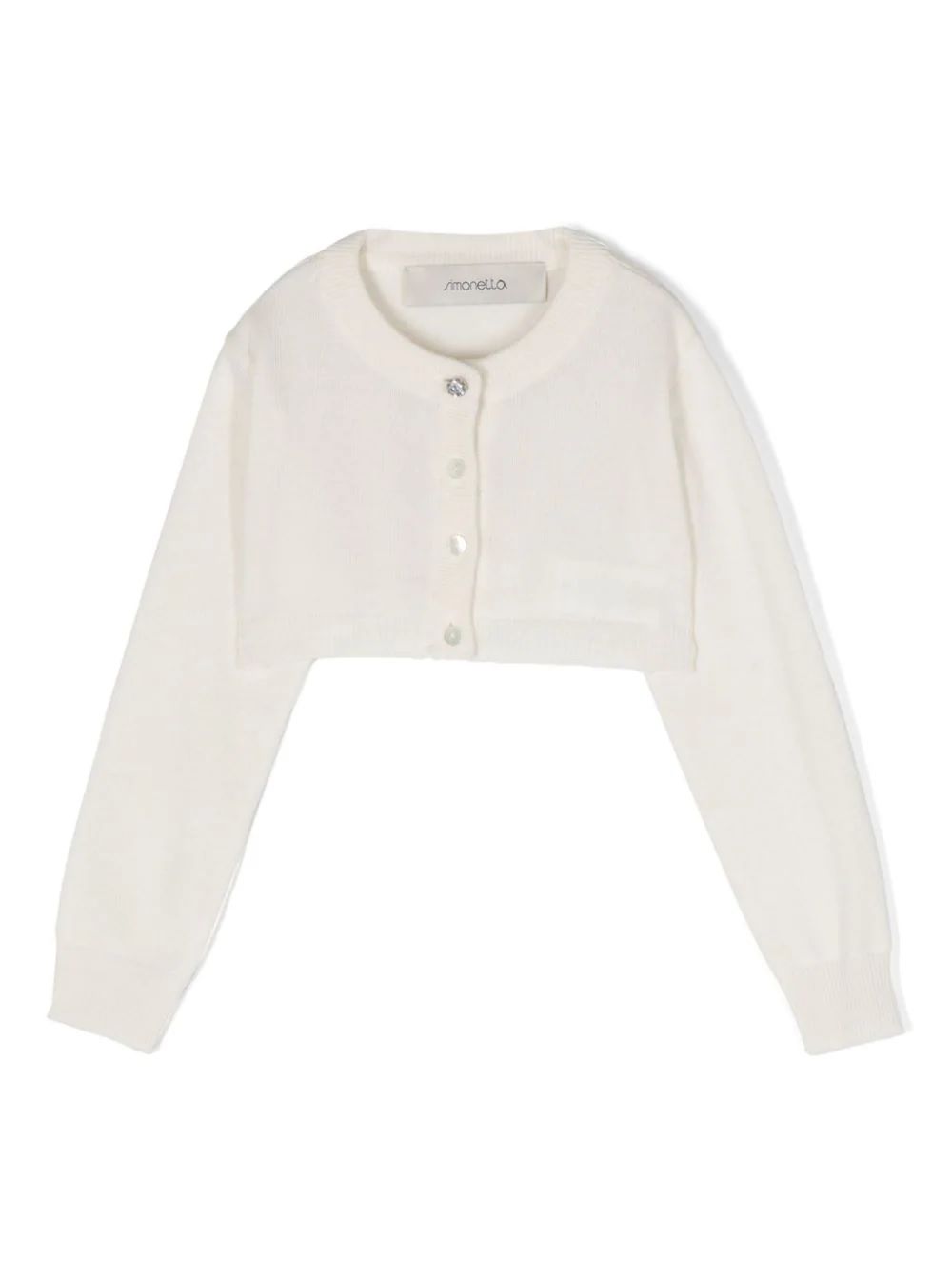 Cardigan in maglia SIMONETTA KIDS per bambini Cardigan da bambina in maglia di SIMONETTA KIDS. Morbido e confortevole per i bambini.