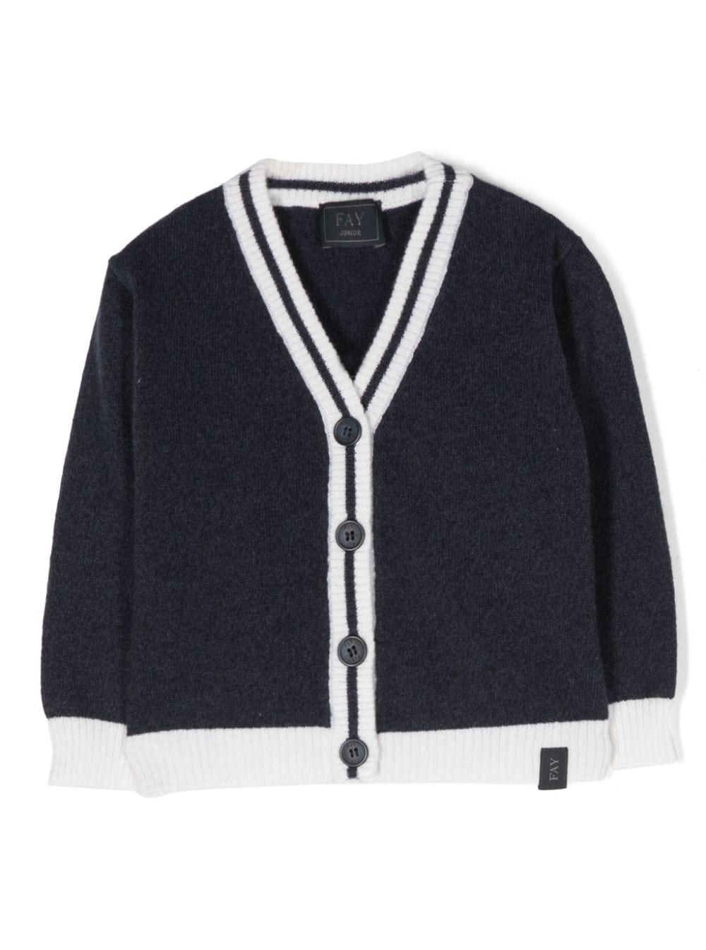 Fay Kids Cardigan Stay warm in style with Fay Kids' luxurious cardigan for boys.