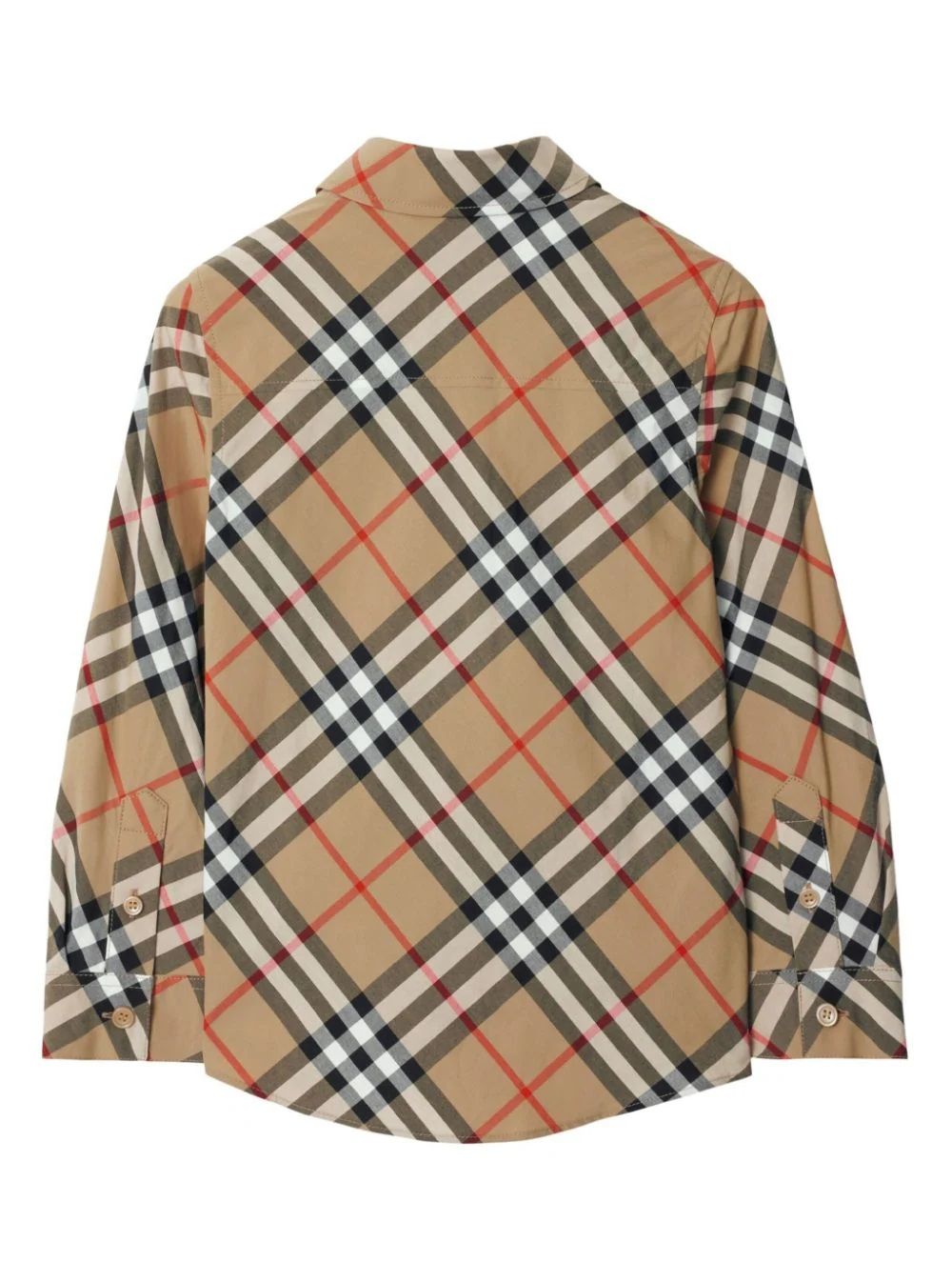 BURBERRY KIDS Shirt  Stylish and comfortable cotton shirt from BURBERRY KIDS FW24 collection - perfect for any occasion. Shop now!