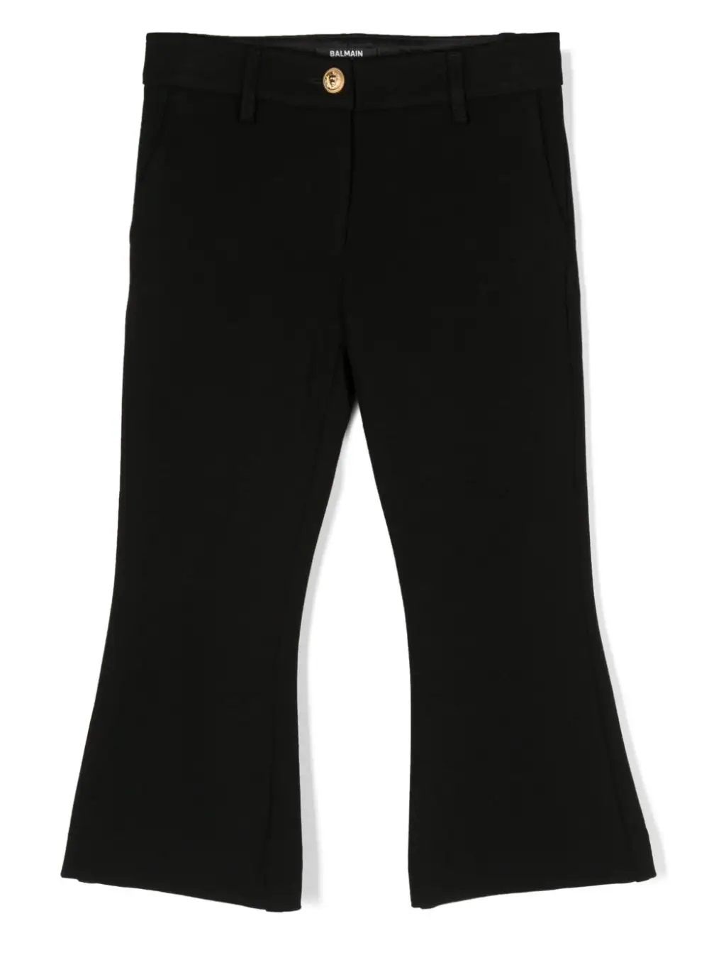 BALMAIN KIDS Girl's Pants Stylish and comfortable knit trousers for girls from BALMAIN KIDS. Made with 71% viscose, 24% polyamide, and 5% elastane for the FW24 season. Perfect for any occasion. Shop now!