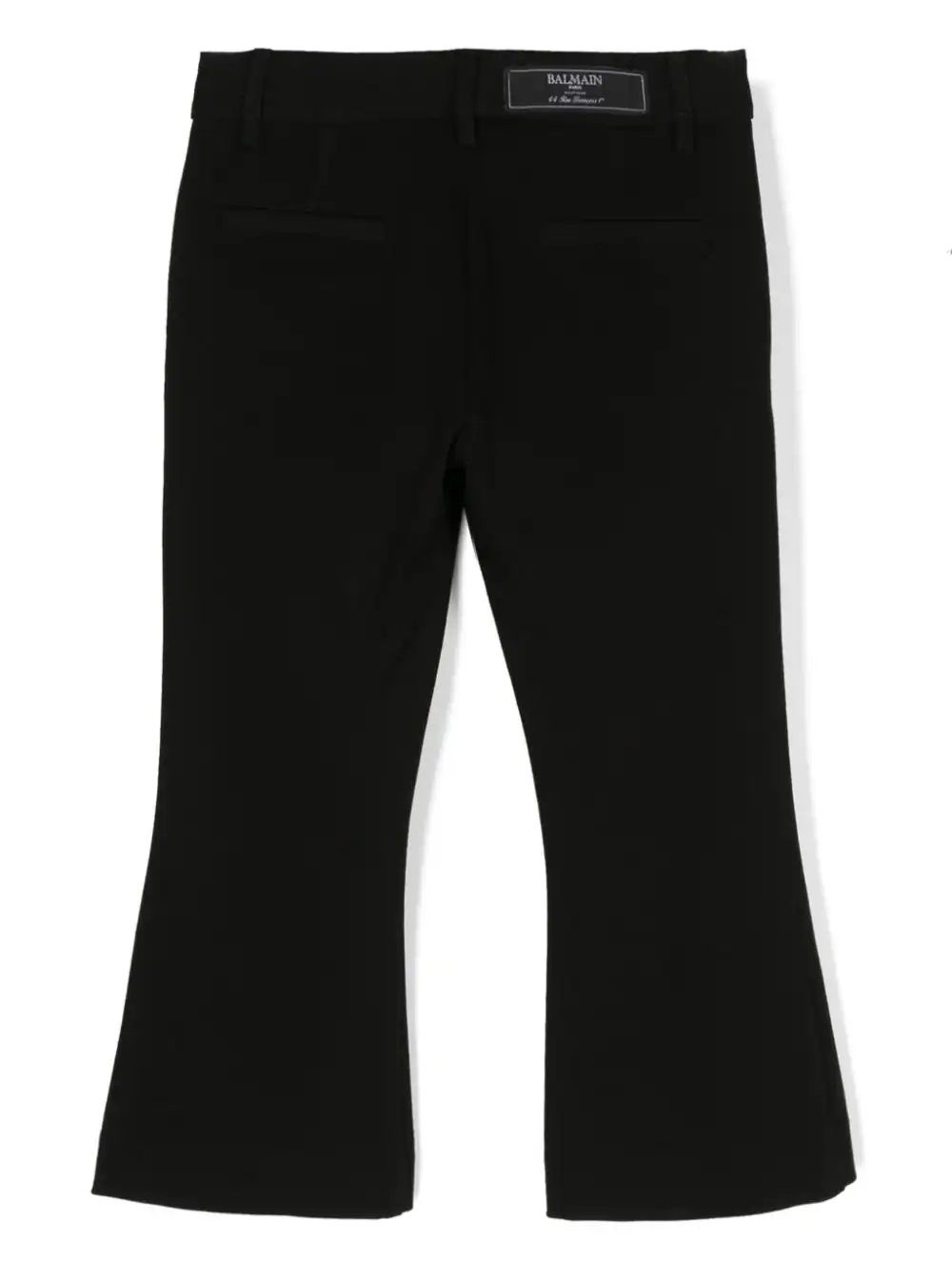 BALMAIN KIDS Girl's Pants Stylish and comfortable knit trousers for girls from BALMAIN KIDS. Made with 71% viscose, 24% polyamide, and 5% elastane for the FW24 season. Perfect for any occasion. Shop now!