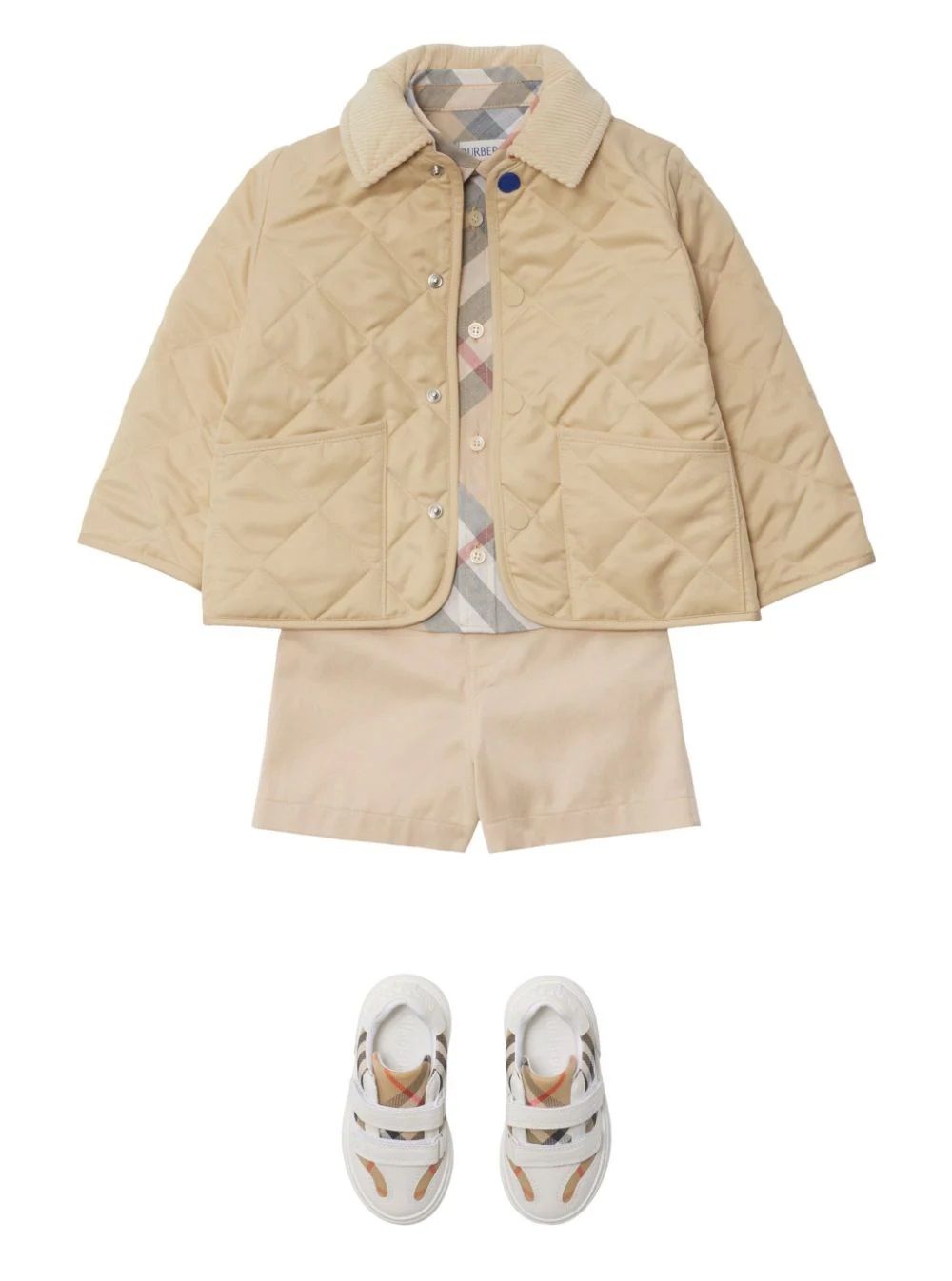 Burberry Kids Giacca in Piuma d'Oca Resta al caldo con stile con questa Giacca in Piumino Burberry Kids - perfetta per FW24. 100% Poliestere per il massimo comfort.