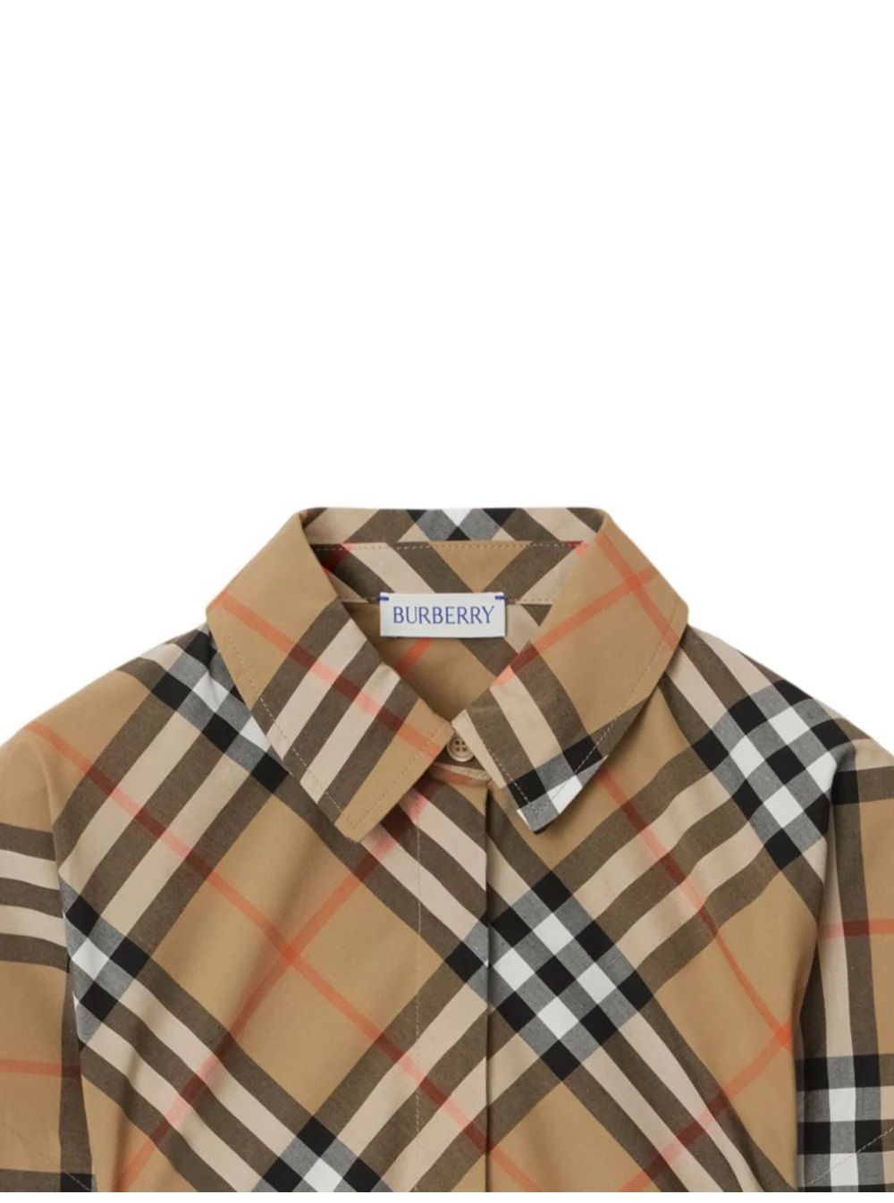 BURBERRY KIDS Dress Stylish and comfortable 100% cotton dress from BURBERRY KIDS FW24 collection for girls.