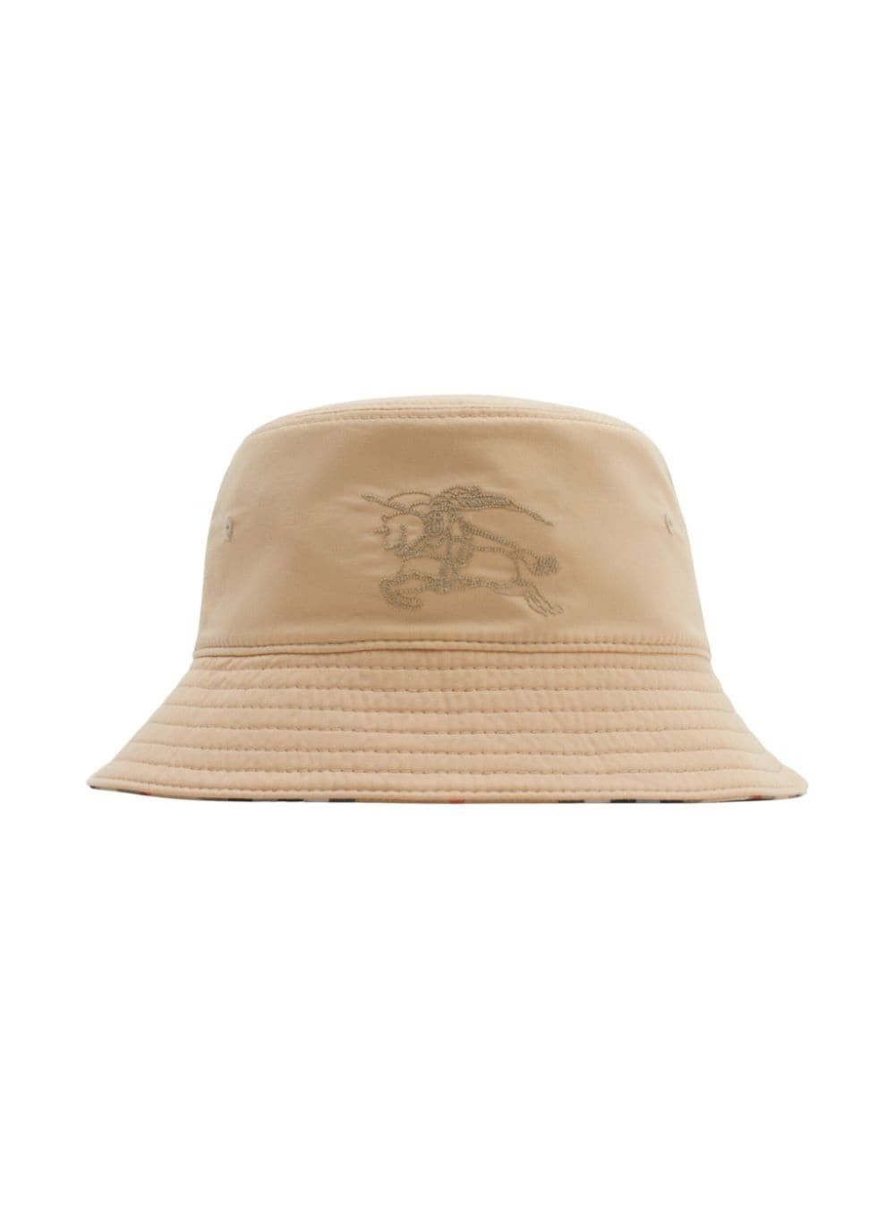 BURBERRY KIDS Bucket Hat Stay stylish and cozy with this Burberry Kids FW24 Cotton Bucket Hat. Perfect for any season. 100% cotton.