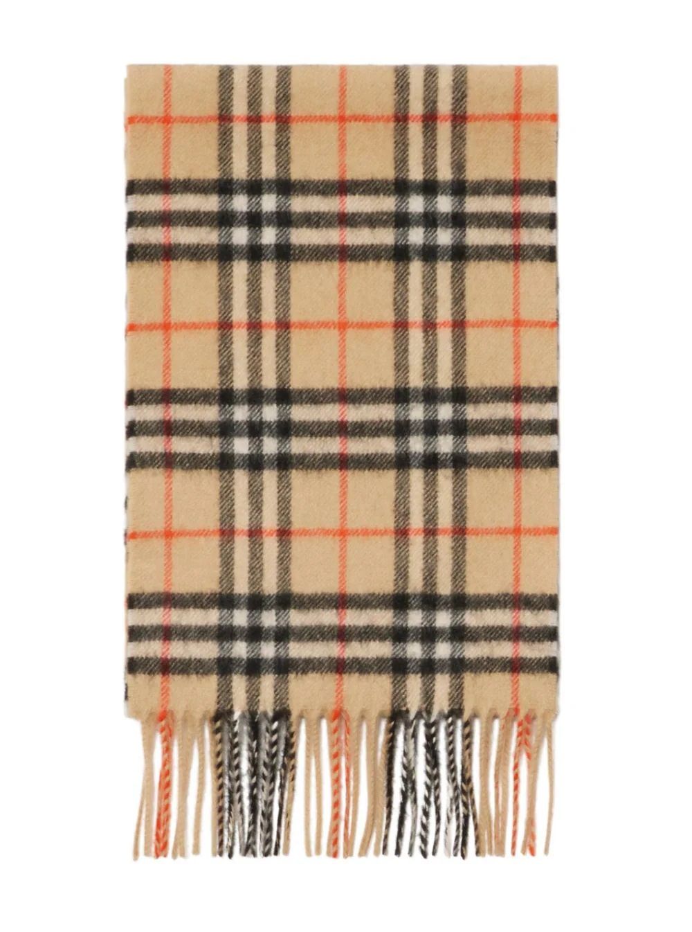 Burberry Kids Cashmere Scarf - VTG CHK Luxurious cashmere scarf for kids from Burberry FW24 collection - perfect for chilly days. 100% cashmere.