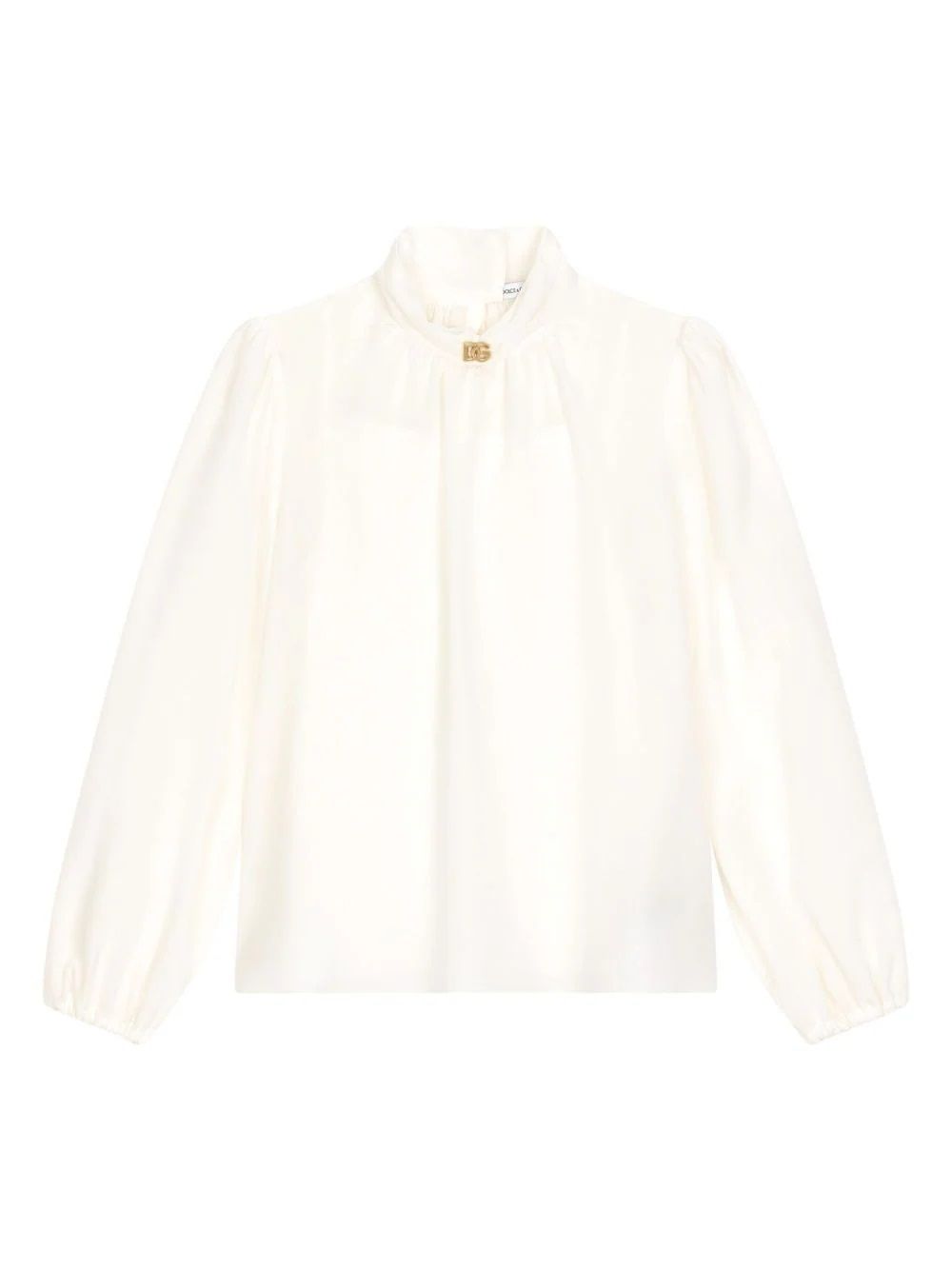 DOLCE & GABBANA KIDS Girl's Shirt Stylish 100% silk shirt for girls from DOLCE & GABBANA KIDS FW24 collection. Perfect for any occasion. Shop now!