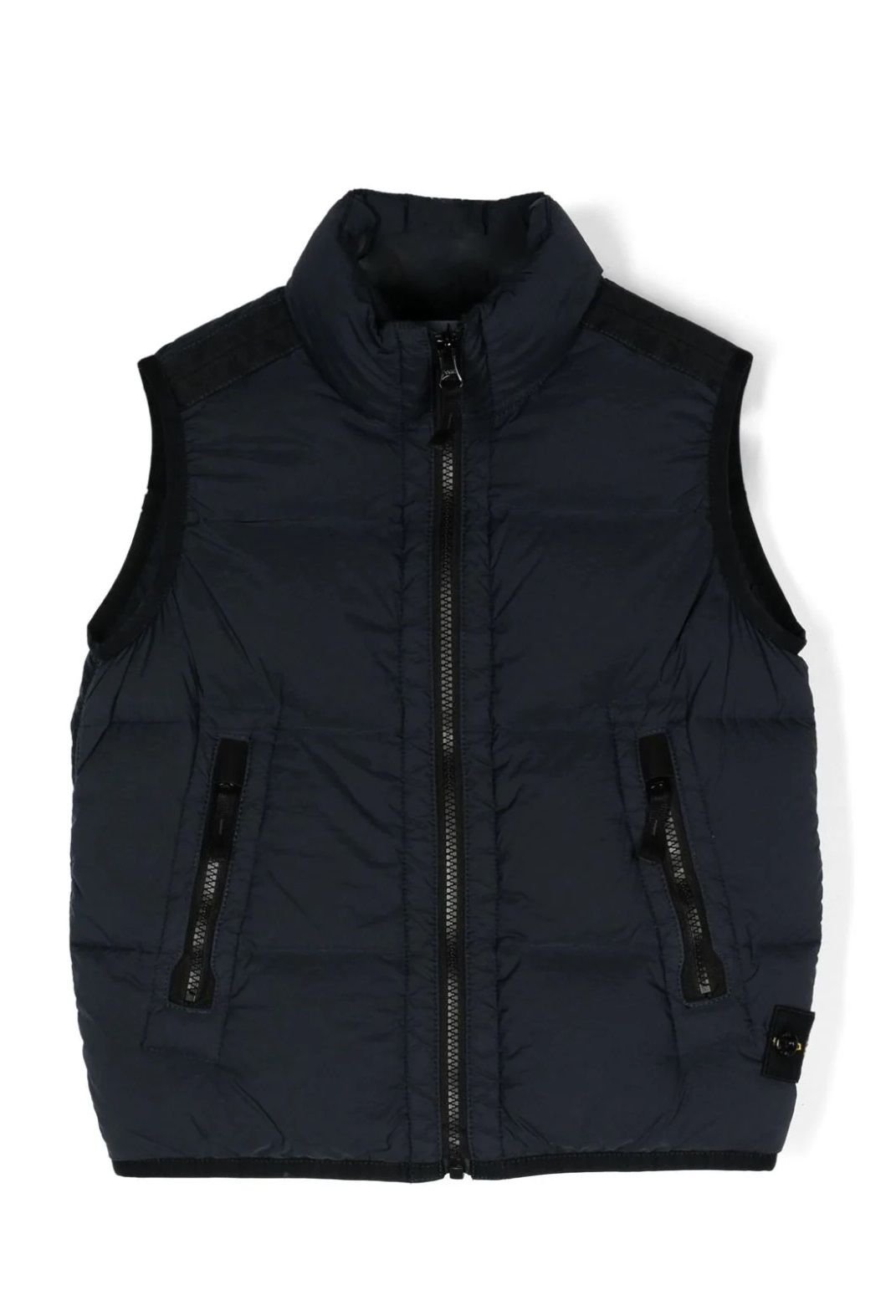 Stone Island Kids Gilet Stay warm and stylish with our Stone Island Kids FW24 Gilet. Made with 84%PA and 16%EA, this lightweight puffer is perfect for boys. Shop now in the CLOTHING - GILET category.