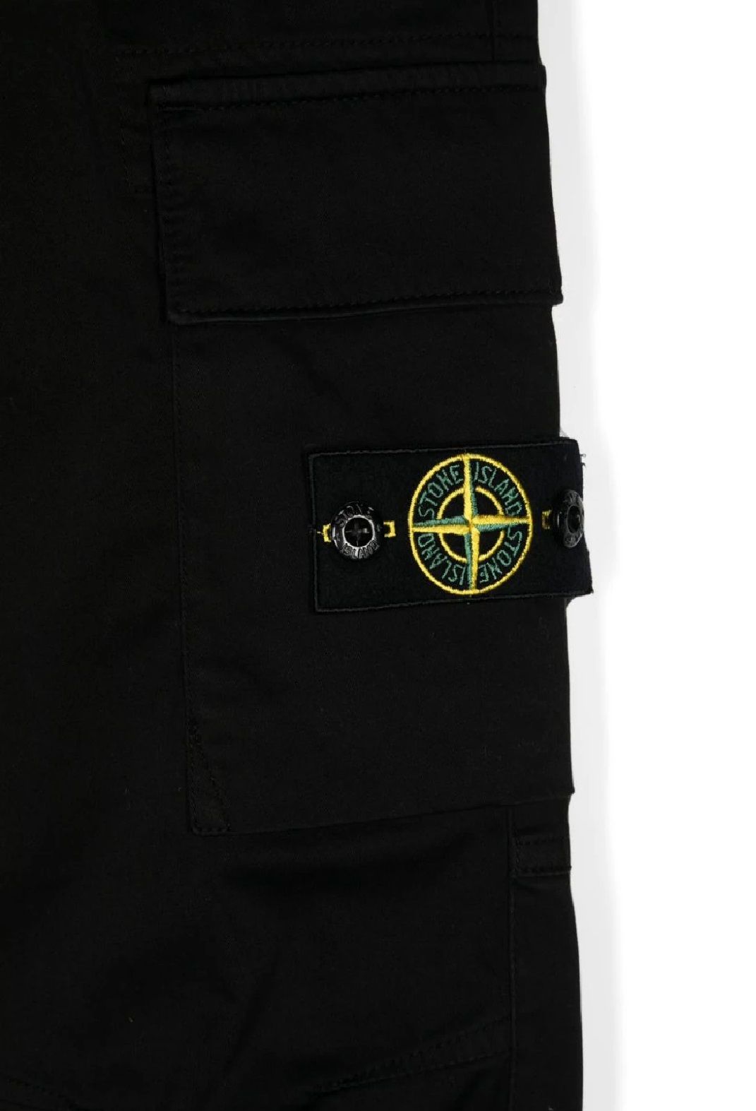 Stone Island Kids Pants Stylish and durable pants for boys from Stone Island Kids FW24 collection. Made with 98% cotton and 2% elastane for comfort and flexibility. Perfect for any occasion.
