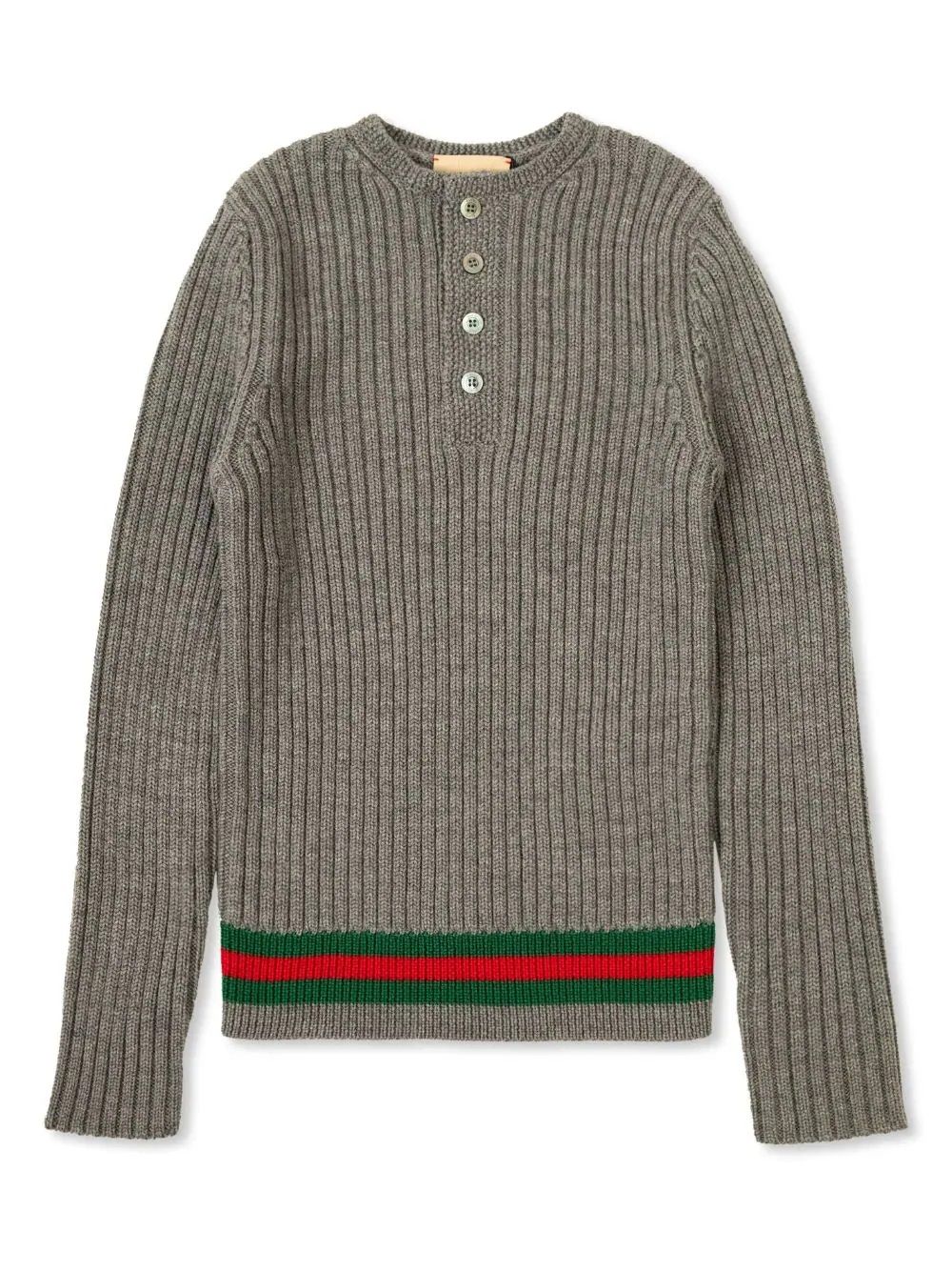 GUCCI KIDS KNITWEAR Stay cozy and stylish with this 100% wool knitwear from GUCCI KIDS FW24 collection. Perfect for any occasion. Shop now!