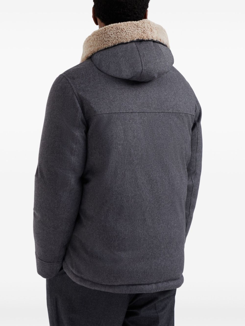 BRUNELLO CUCINELLI Men's Down Jacket Stay warm and stylish this season with our men's down jacket from Brunello Cucinelli FW24 collection. Made with 100% wool for ultimate comfort. Shop now!