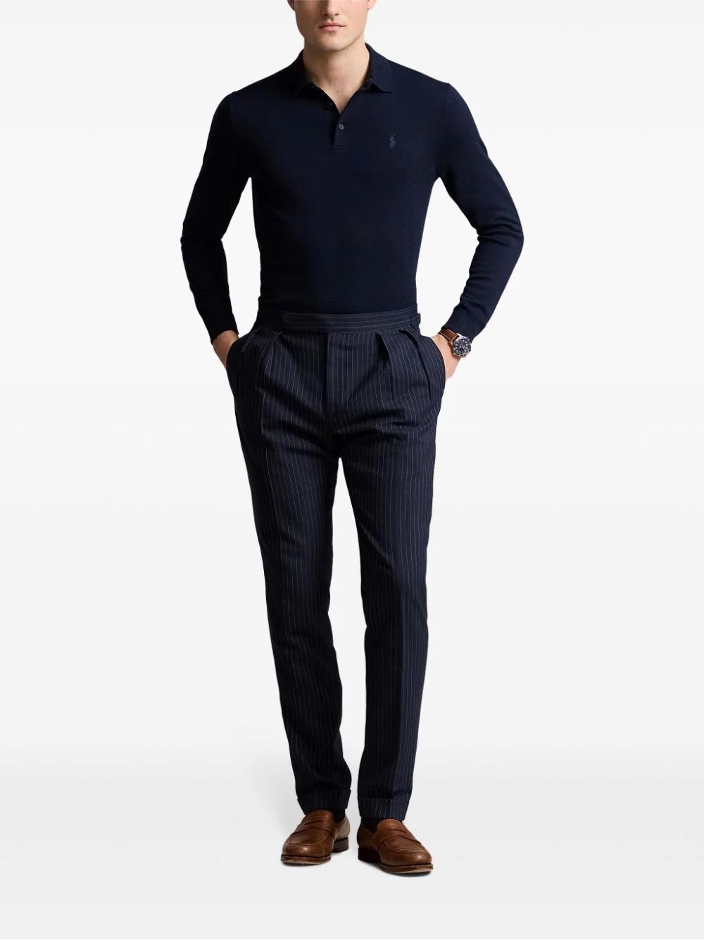 RALPH LAUREN Pullover for man Stay warm and stylish with this 100% wool pullover from RALPH LAUREN's FW24 collection. Perfect for men's knitwear.
