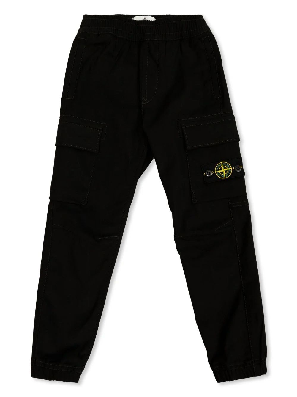 Stone Island Kids pants Stylish and durable pants for boys from Stone Island Kids FW24 collection. Made with 55% CO, 40% PA, and 5% EA for a comfortable fit. Shop now!