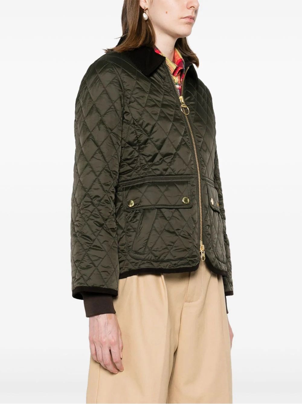 Barbour Women Padded Jacket Fitted Beadnell Quilt Barbour Piumino Donna Fitted Beadnell Quilt