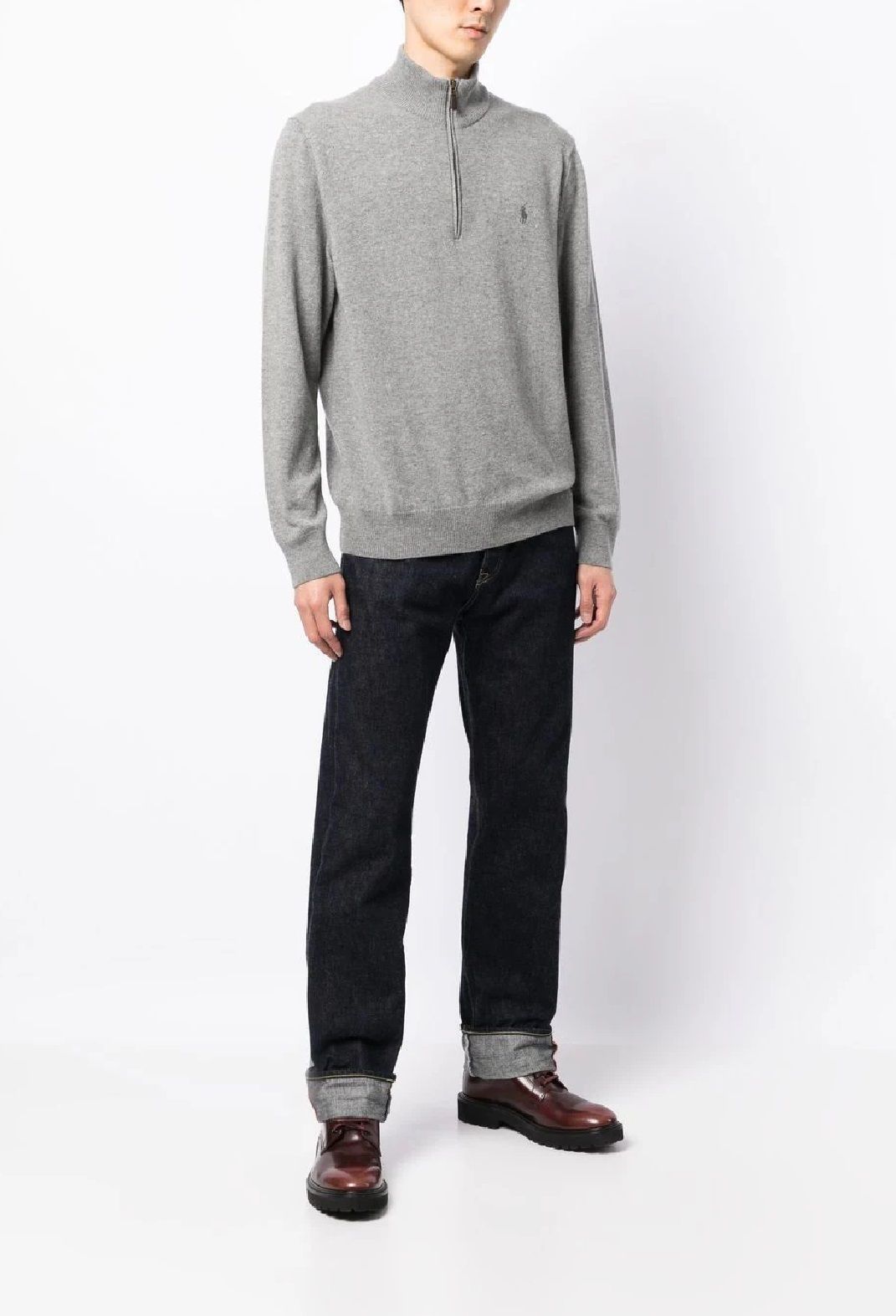 RALPH LAUREN Pullover for man Stay warm and stylish with this 100% wool pullover from RALPH LAUREN's FW24 collection. Perfect for men's knitwear.