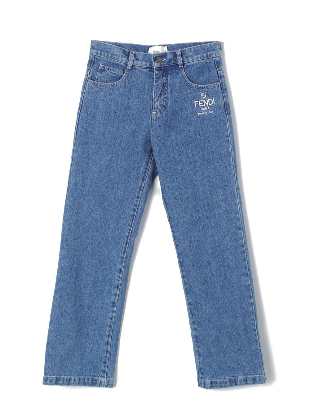 FENDI KIDS Denim Pants Stylish Denim Pants for Kids - FW24 Collection