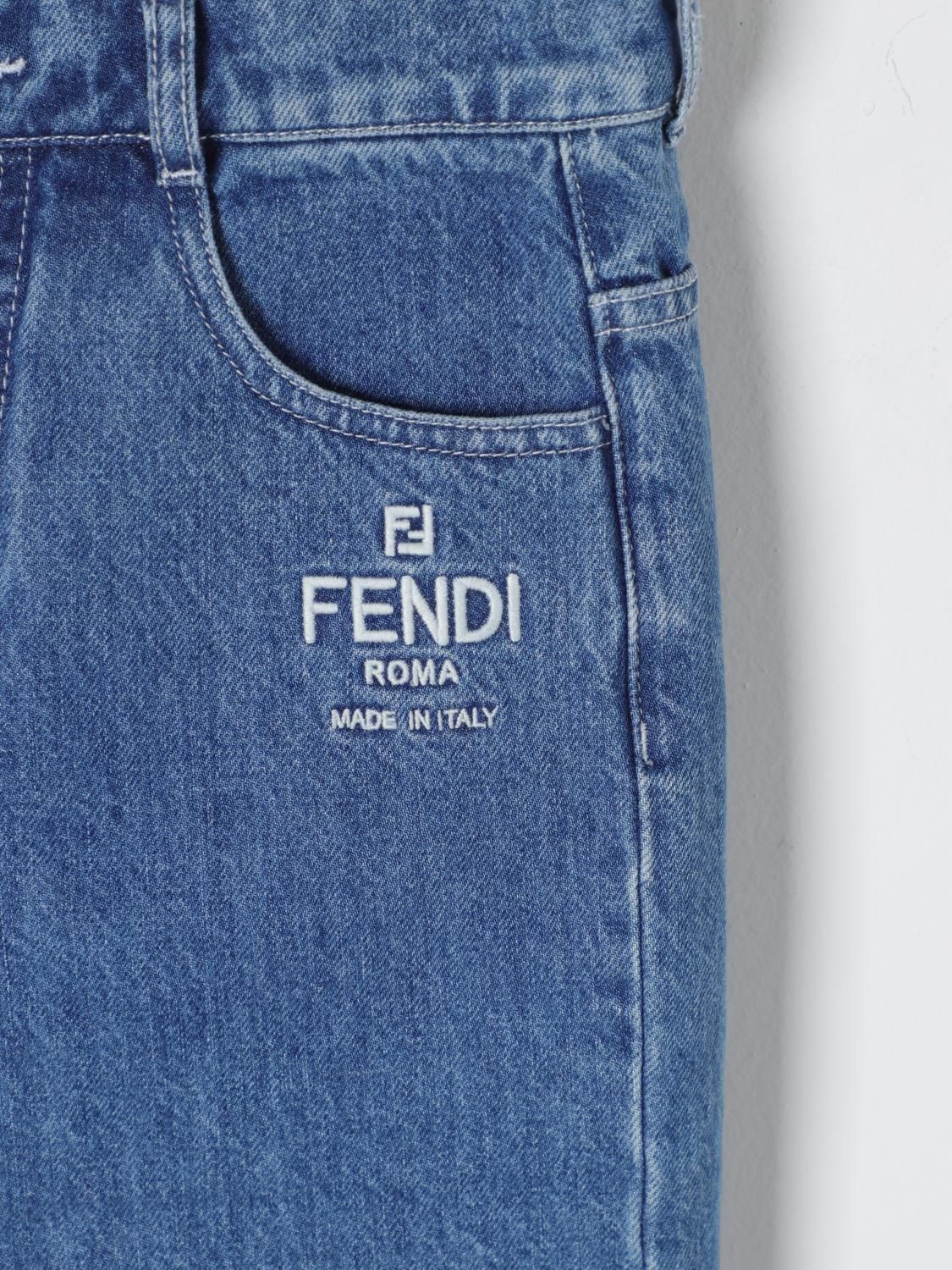 FENDI KIDS Denim Pants Stylish Denim Pants for Kids - FW24 Collection