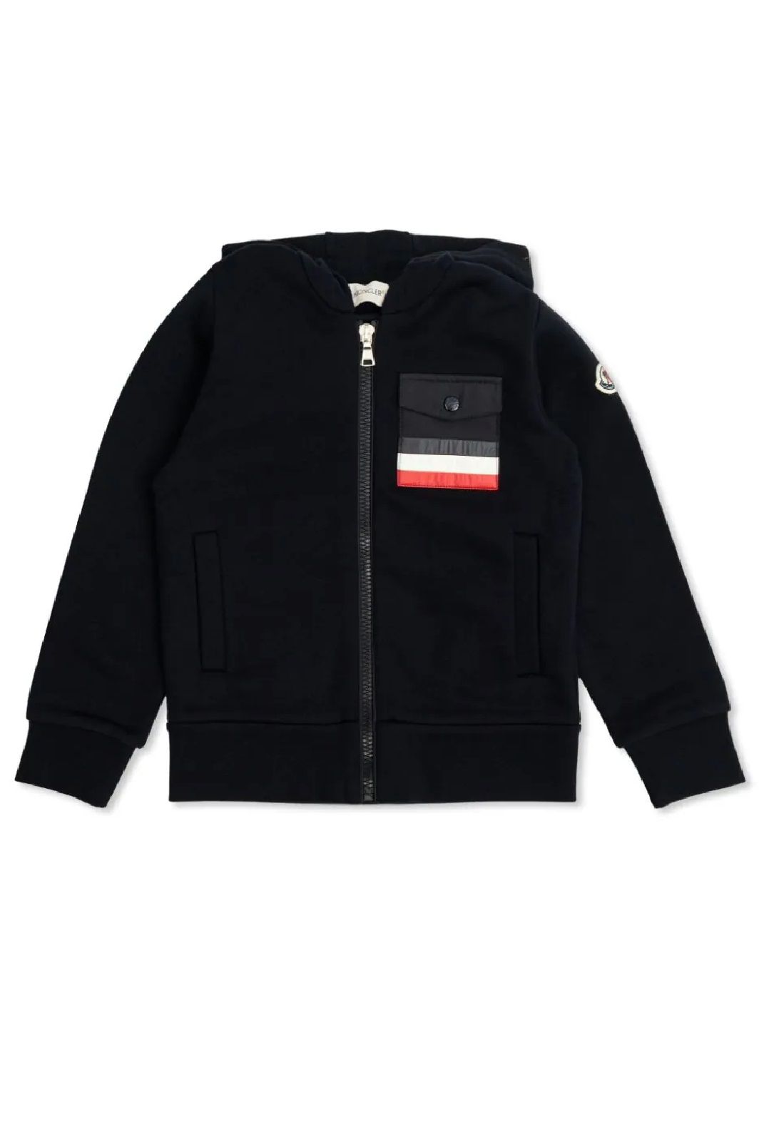 Moncler Kids Zip Up Cardigan  Stay warm and stylish with this Moncler Kids FW24 cardigan. Made from 100% polyester, it's perfect for chilly days. Shop now!