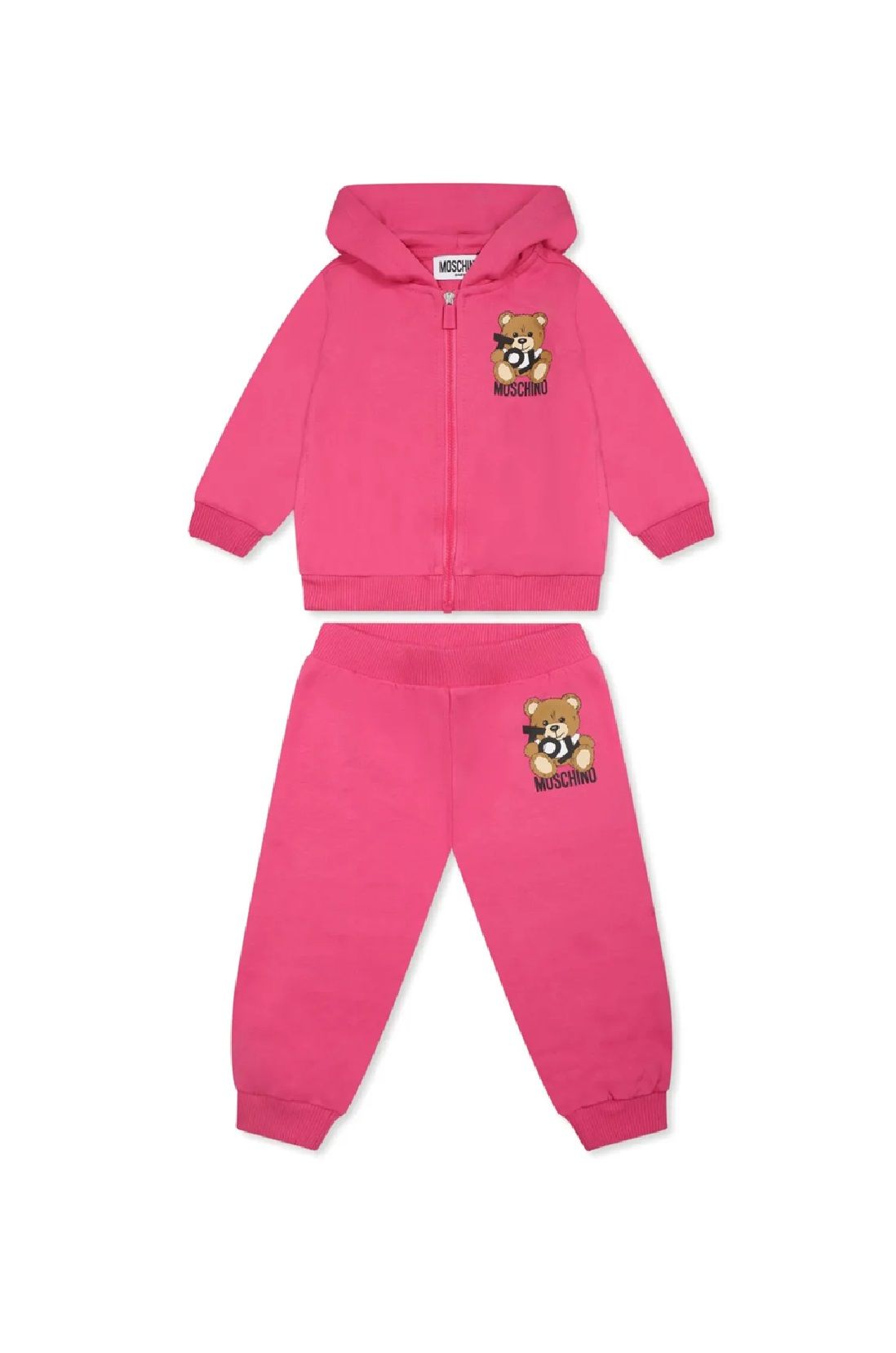 MOSCHINO KIDS suit for girls FELPA ZIP E PANTALONI