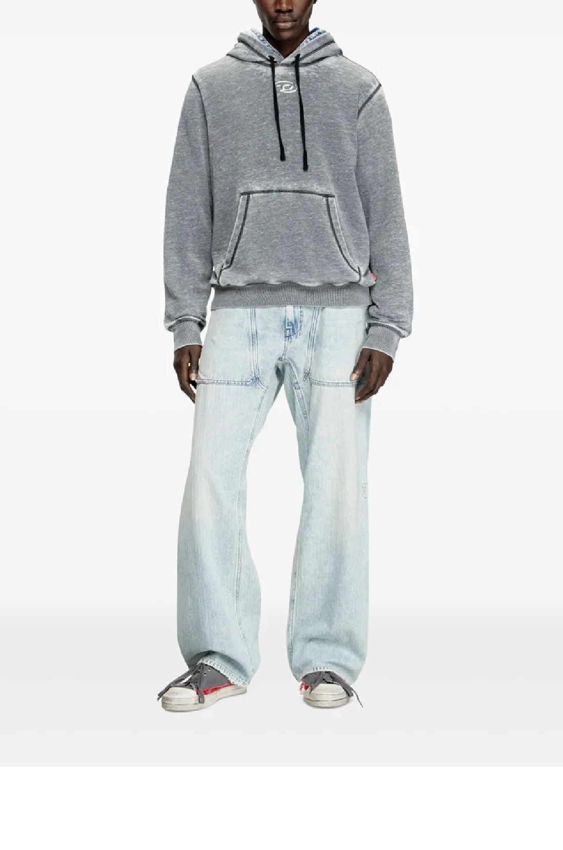 DIESEL Men's Sweatshirt S-GINN-HOOD-PAK FELPA