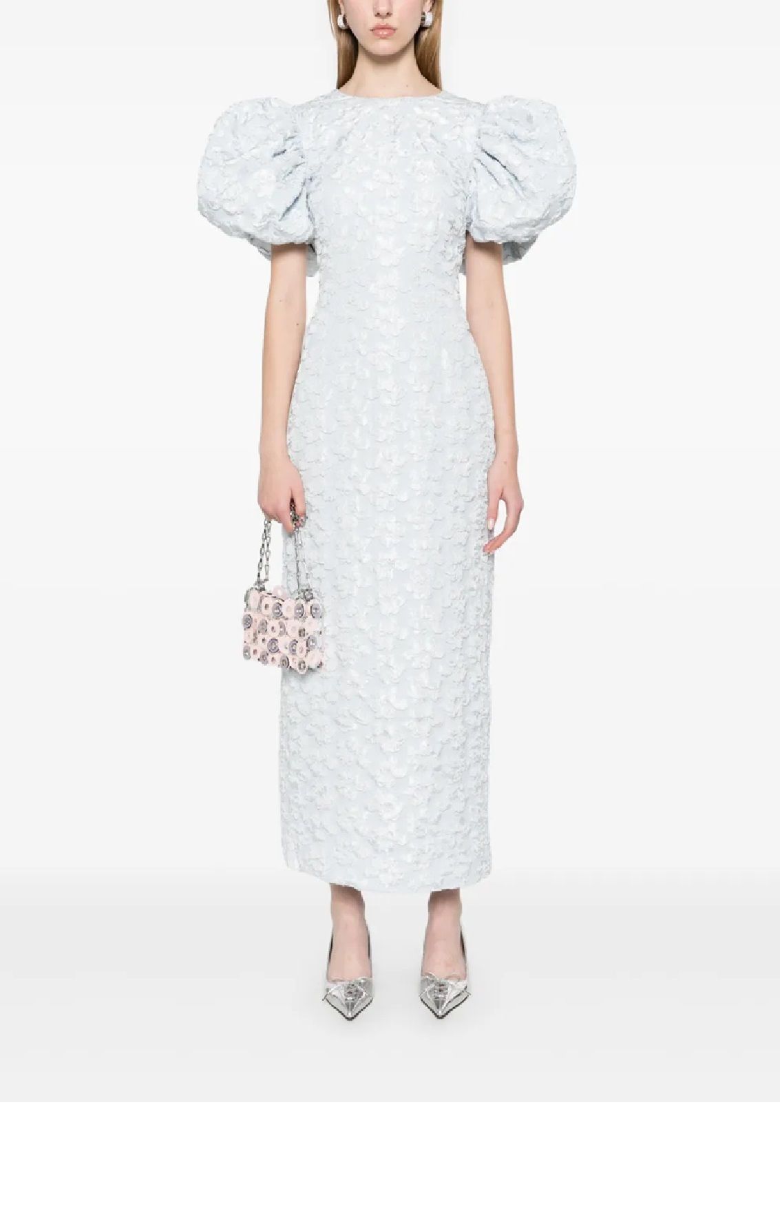 ROTATE Dress JACQUARD MIDI PUFFY DRESS