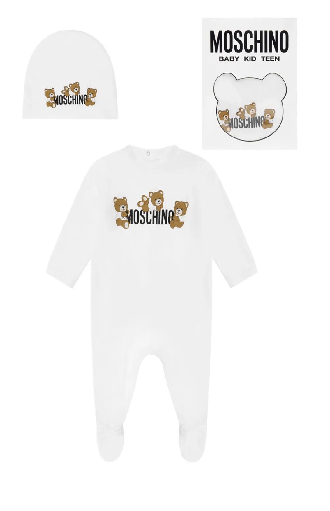 MOSCHINO KIDS SET TUTINA BERRETTO