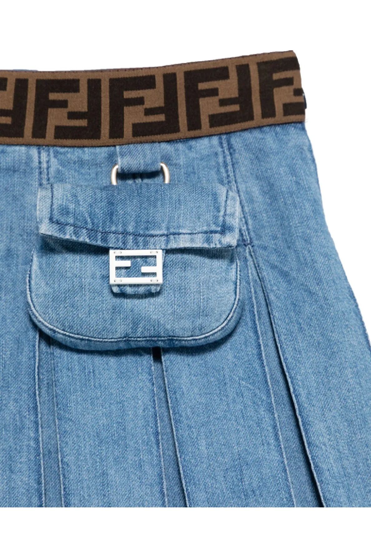 Fendi kids denim skirt GONNA LIGHT DENIM