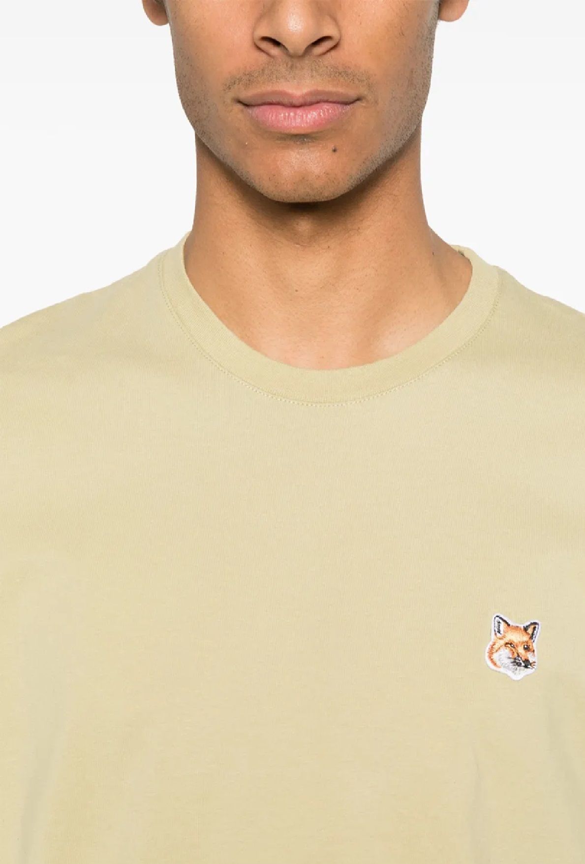 MAISON KITSUNE' FOX HEAD T-SHIRT  FOX HEAD PATCH REGULAR T-SHIRT