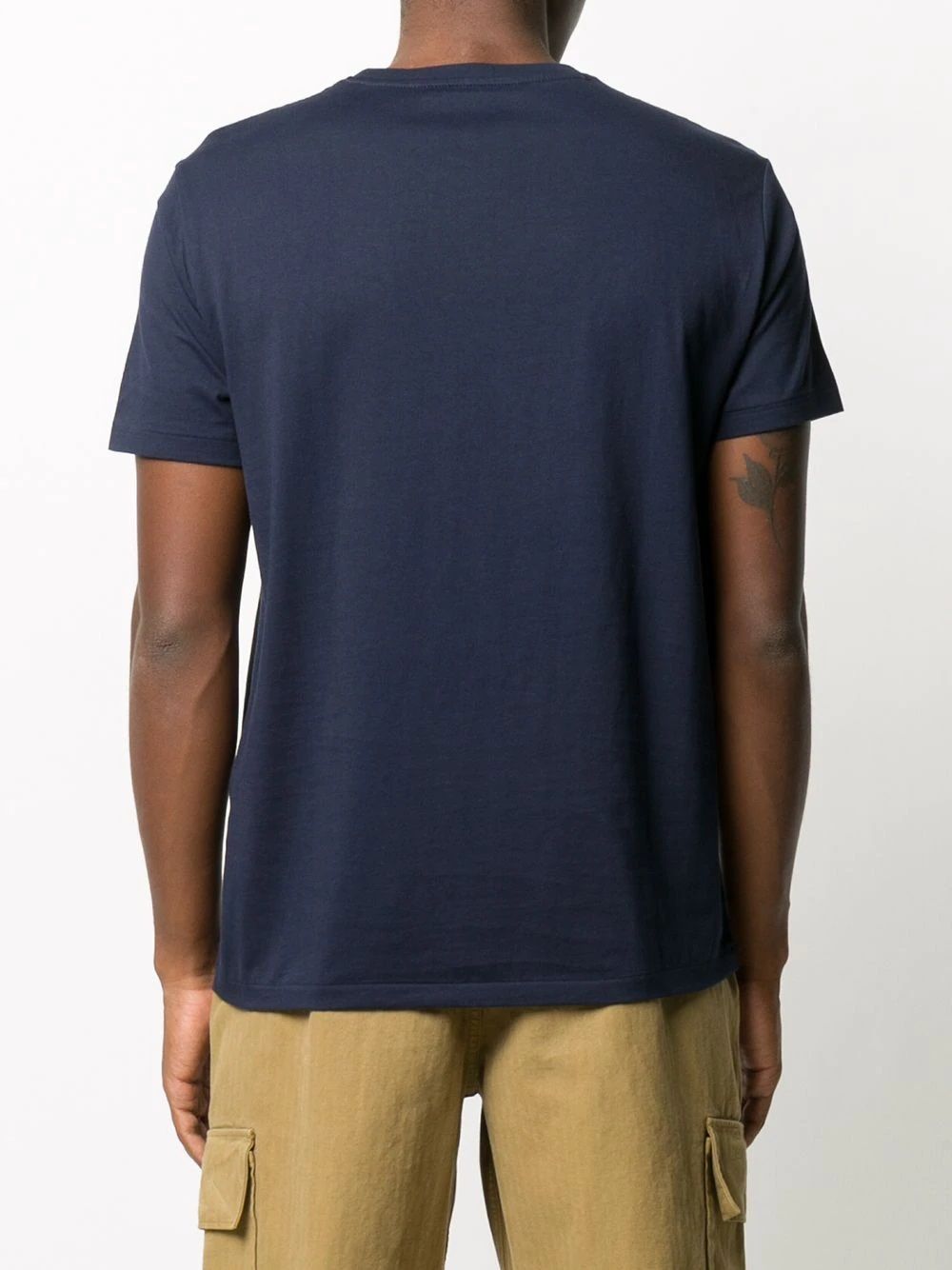 Men's Ralph Lauren T-Shirt Men's Ralph Lauren T-Shirt: blue, 100% CO. Round neck, logo embroidered, slim fit.