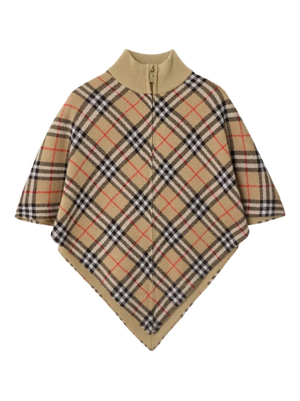 Burberry Kids Wool Cape KG6 LETTE CHECK CAPE