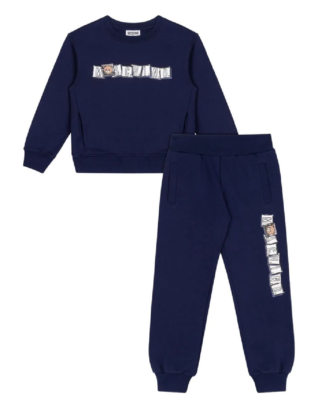 MOSCHINO KIDS SUIT FELPA PANTALONE