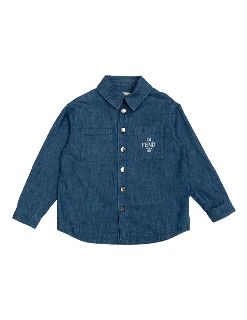 FENDI KIDS DENIM JACKET GIACCA LIGHT DENIM